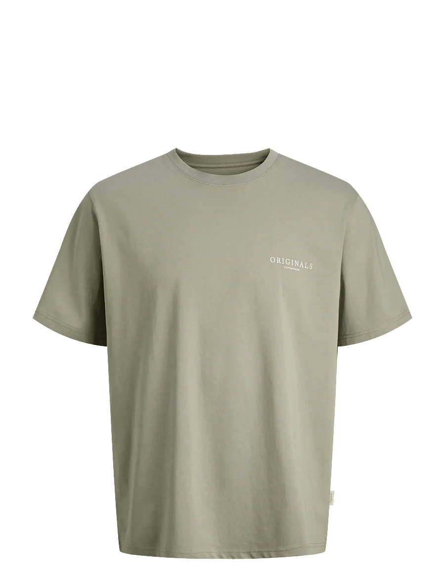 Jack & Jones - JORMONTAUK AOP BACK TEE SS CREW NECK SN - short-sleeved t-shirts - seagrass - 1