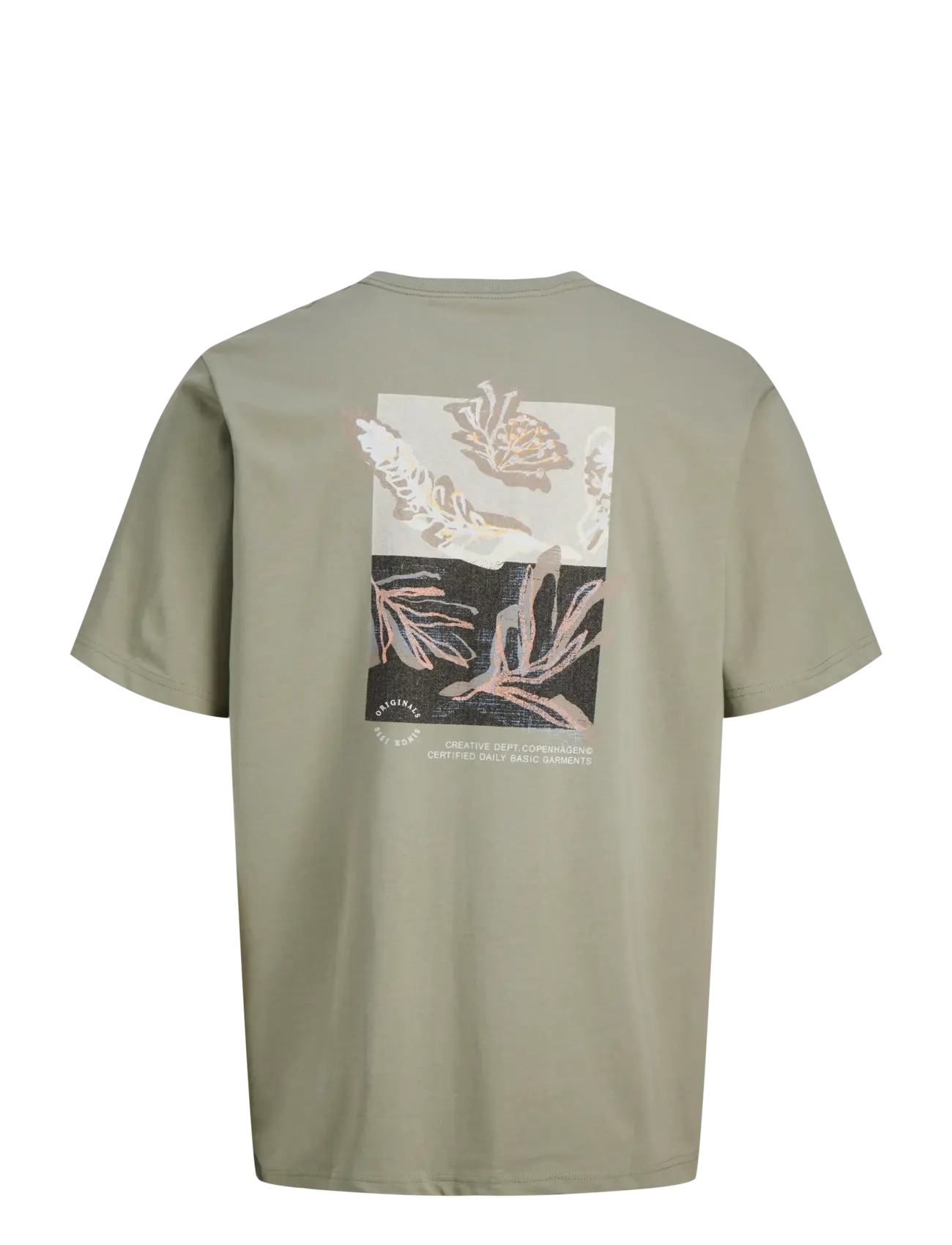 Jack & Jones - JORMONTAUK AOP BACK TEE SS CREW NECK SN - short-sleeved t-shirts - seagrass - 2