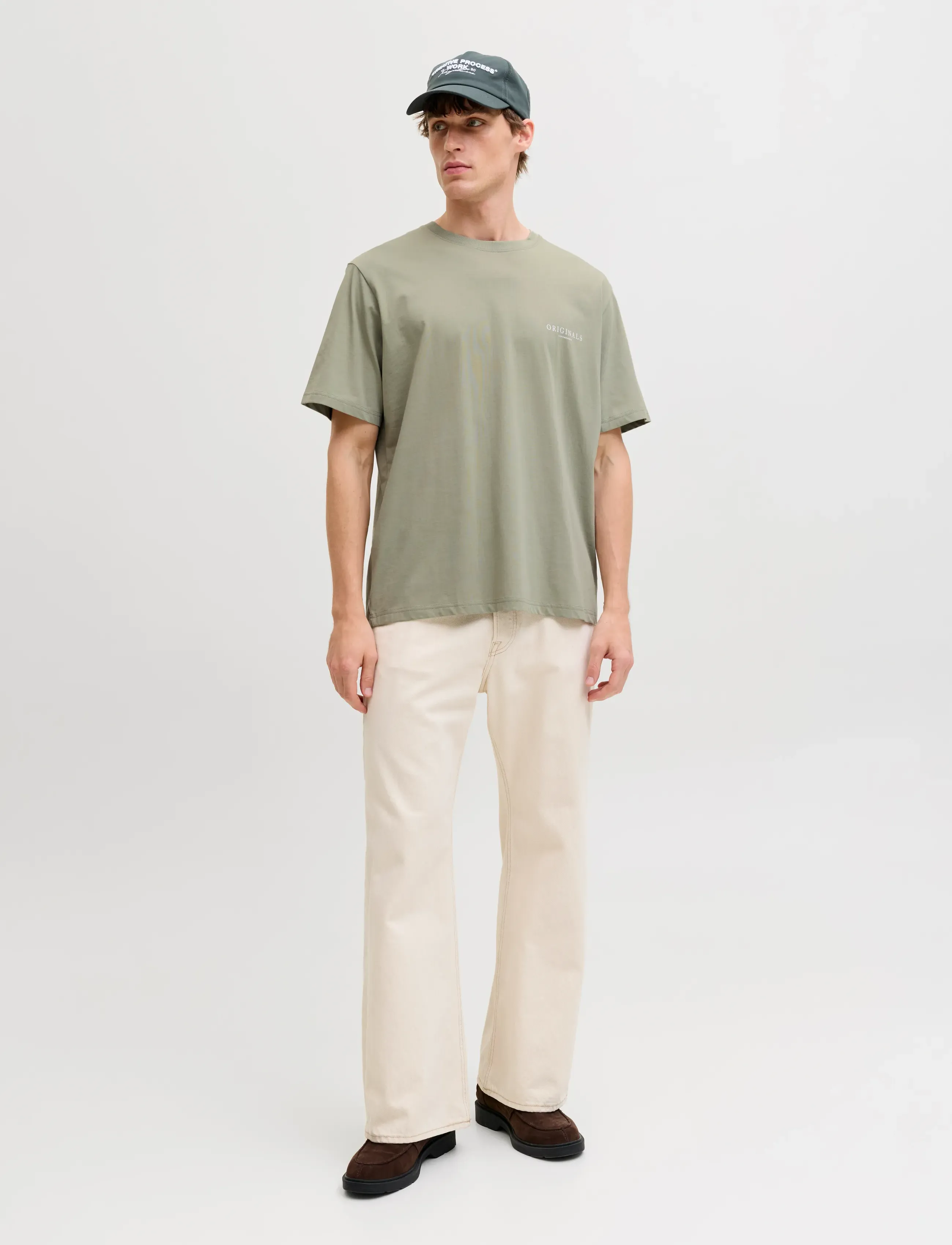 Jack & Jones - JORMONTAUK AOP BACK TEE SS CREW NECK SN - short-sleeved t-shirts - seagrass - 4
