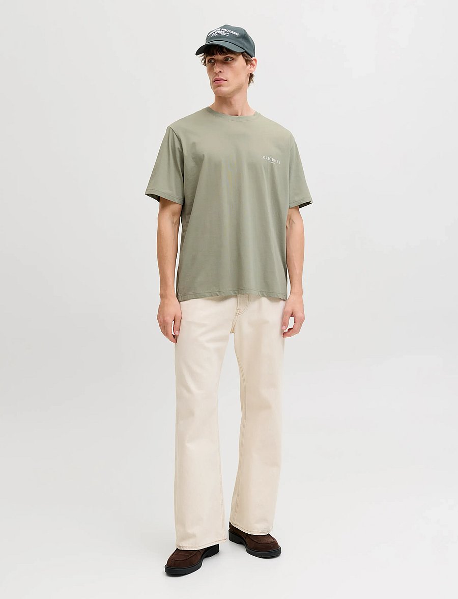 Jack & Jones - JORMONTAUK AOP BACK TEE SS CREW NECK SN - short-sleeved t-shirts - seagrass - 4