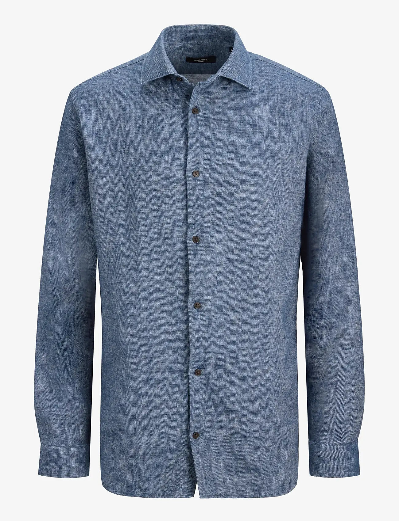 Jack & Jones - JPRBLAPARKER LINEN BLEND L/S SHIRT - linen shirts - faded denim - 1