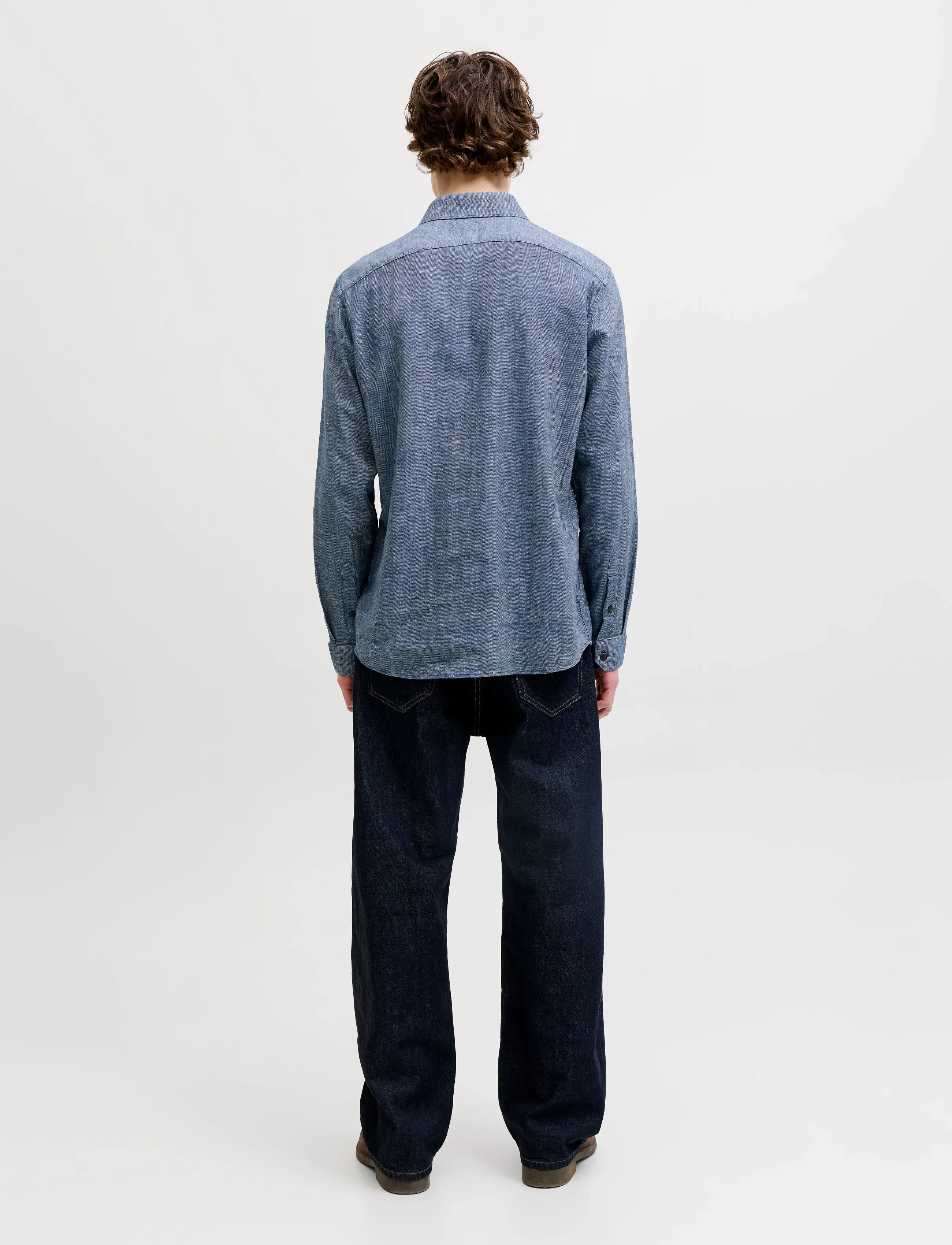 Jack & Jones - JPRBLAPARKER LINEN BLEND L/S SHIRT - chemises de lin - faded denim - 2