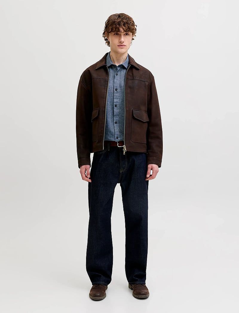 Jack & Jones - JPRBLAPARKER LINEN BLEND L/S SHIRT - linen shirts - faded denim - 3