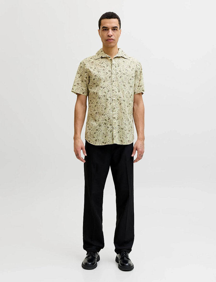 Jack & Jones - JPRBLASUMMER LINEN BL. PRINT SS SHIRT LN - hemden mit muster - alfalfa - 3