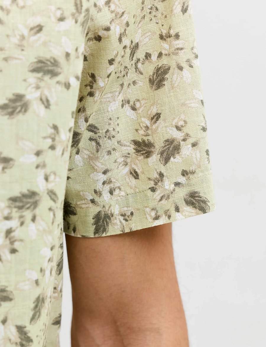 Jack & Jones - JPRBLASUMMER LINEN BL. PRINT SS SHIRT LN - hemden mit muster - alfalfa - 4