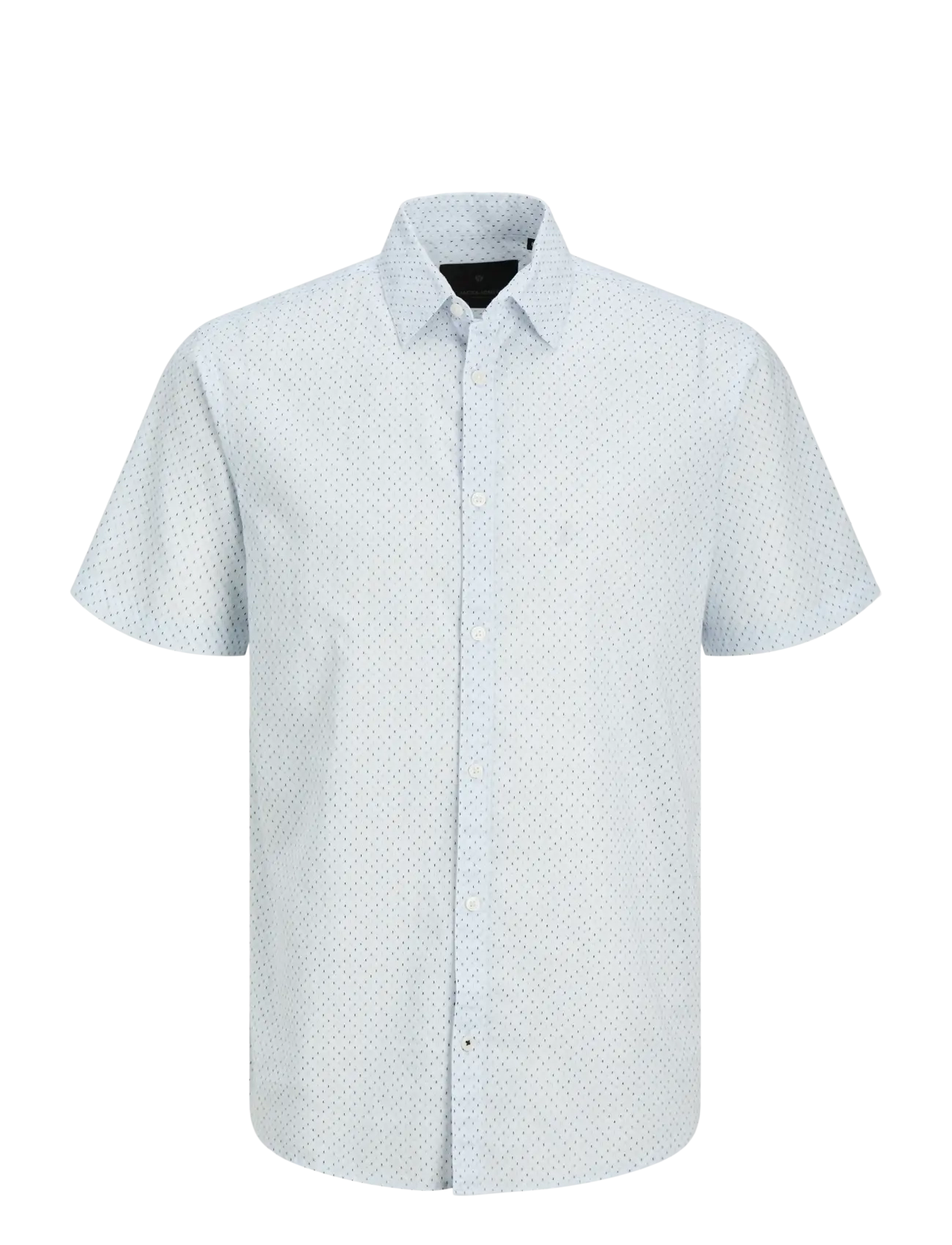 Jack & Jones JPRBLASUMMER LINEN BL. PRINT SS SHIRT LN - Särgid - CASHMERE BLUE / white