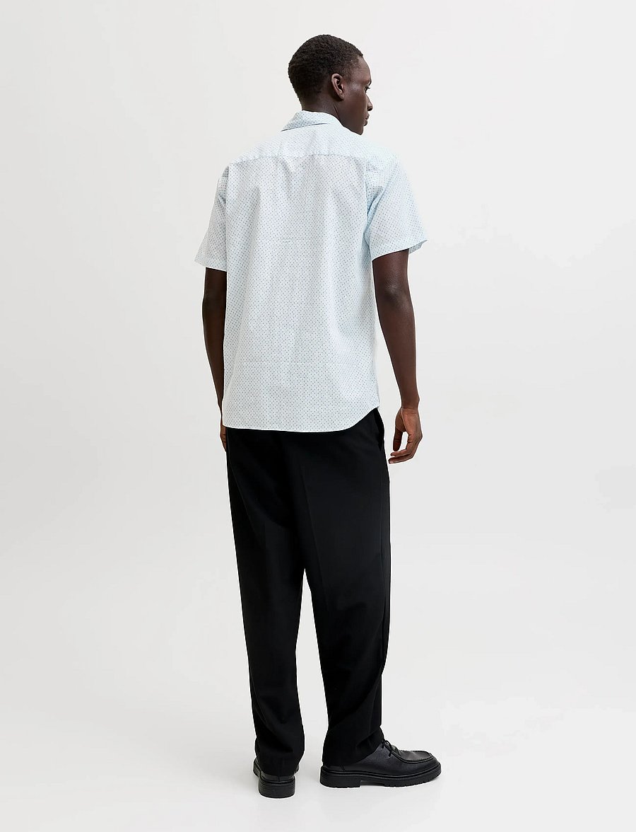 Jack & Jones - JPRBLASUMMER LINEN BL. PRINT SS SHIRT LN - hemden mit muster - cashmere blue - 2
