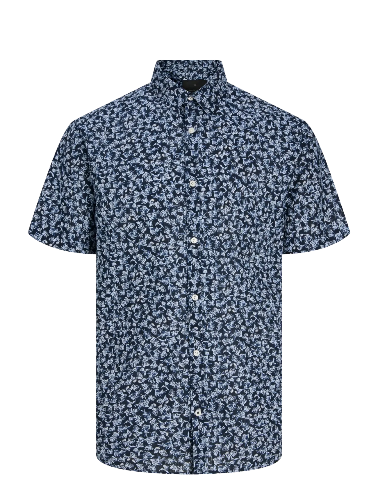 Jack & Jones JPRBLASUMMER LINEN BL. PRINT SS SHIRT LN - Särgid - NIGHT SKY / navy