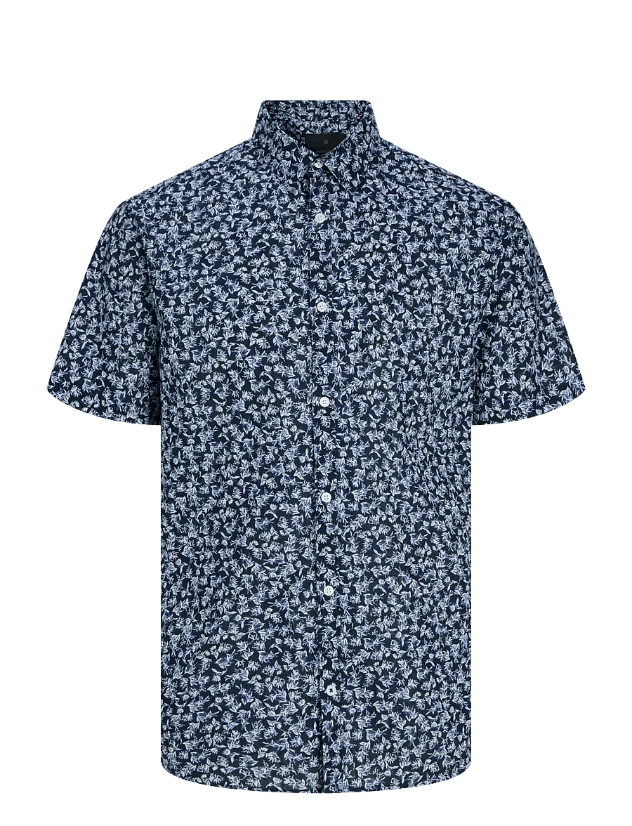 Jack & Jones - JPRBLASUMMER LINEN BL. PRINT SS SHIRT LN - hemden mit muster - night sky - 1