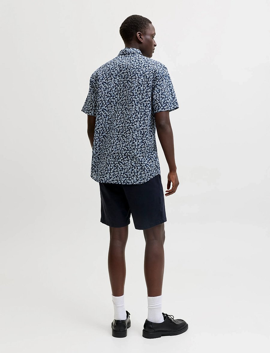 Jack & Jones - JPRBLASUMMER LINEN BL. PRINT SS SHIRT LN - hemden mit muster - night sky - 2