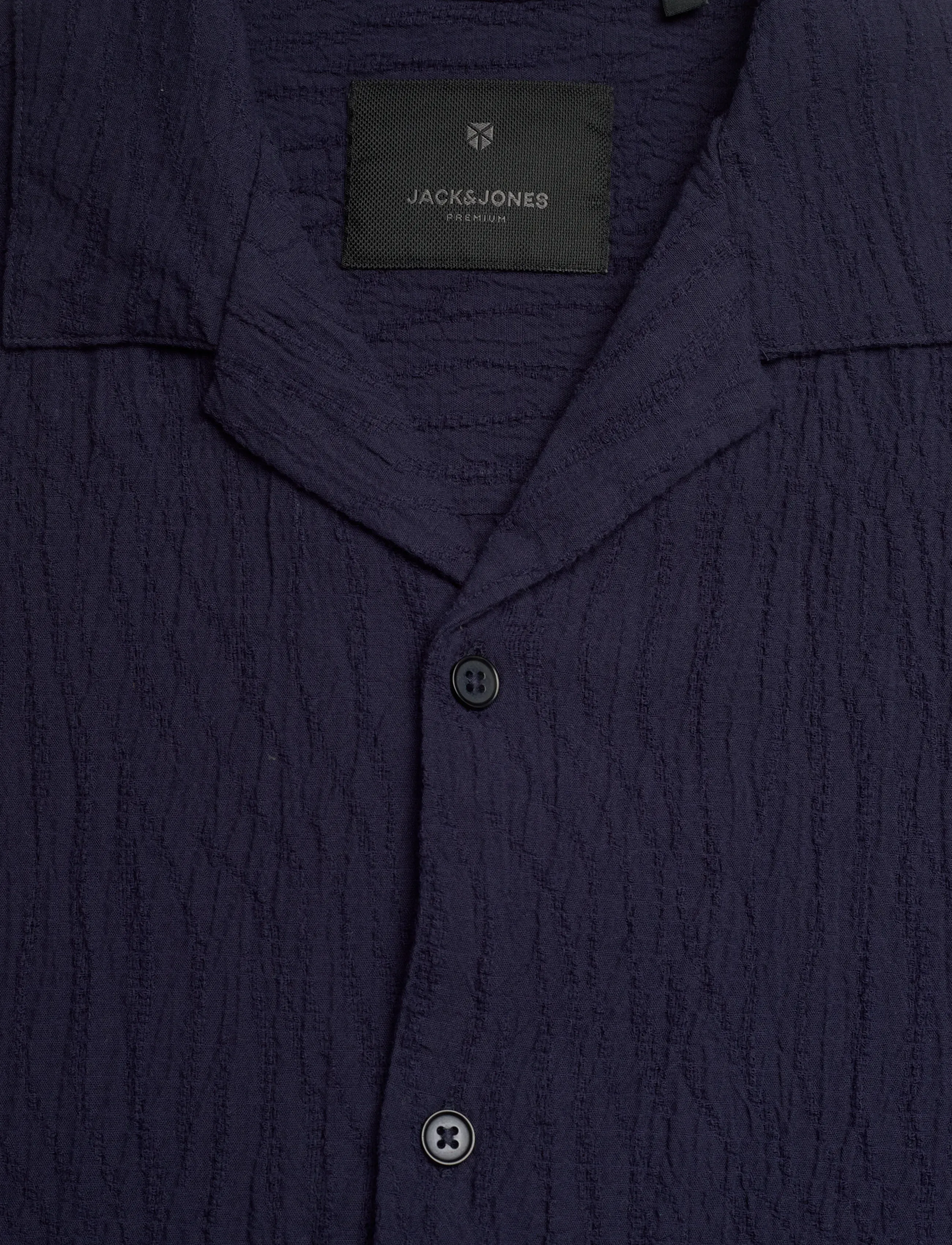 Jack & Jones - JPRBLAJAKE JACQUARD S/S SHIRT - kortærmede skjorter - night sky - 2