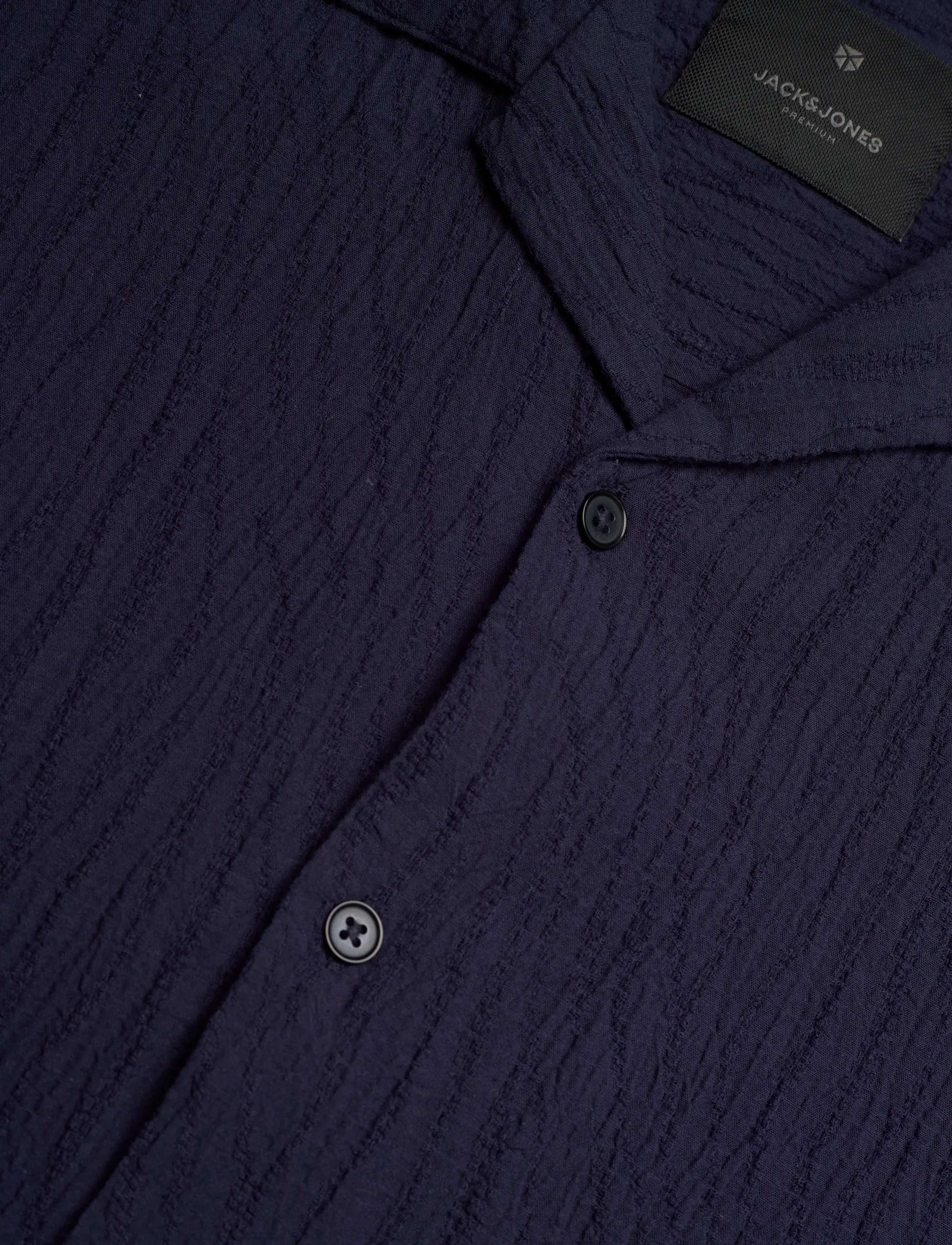 Jack & Jones - JPRBLAJAKE JACQUARD S/S SHIRT - kortærmede skjorter - night sky - 3