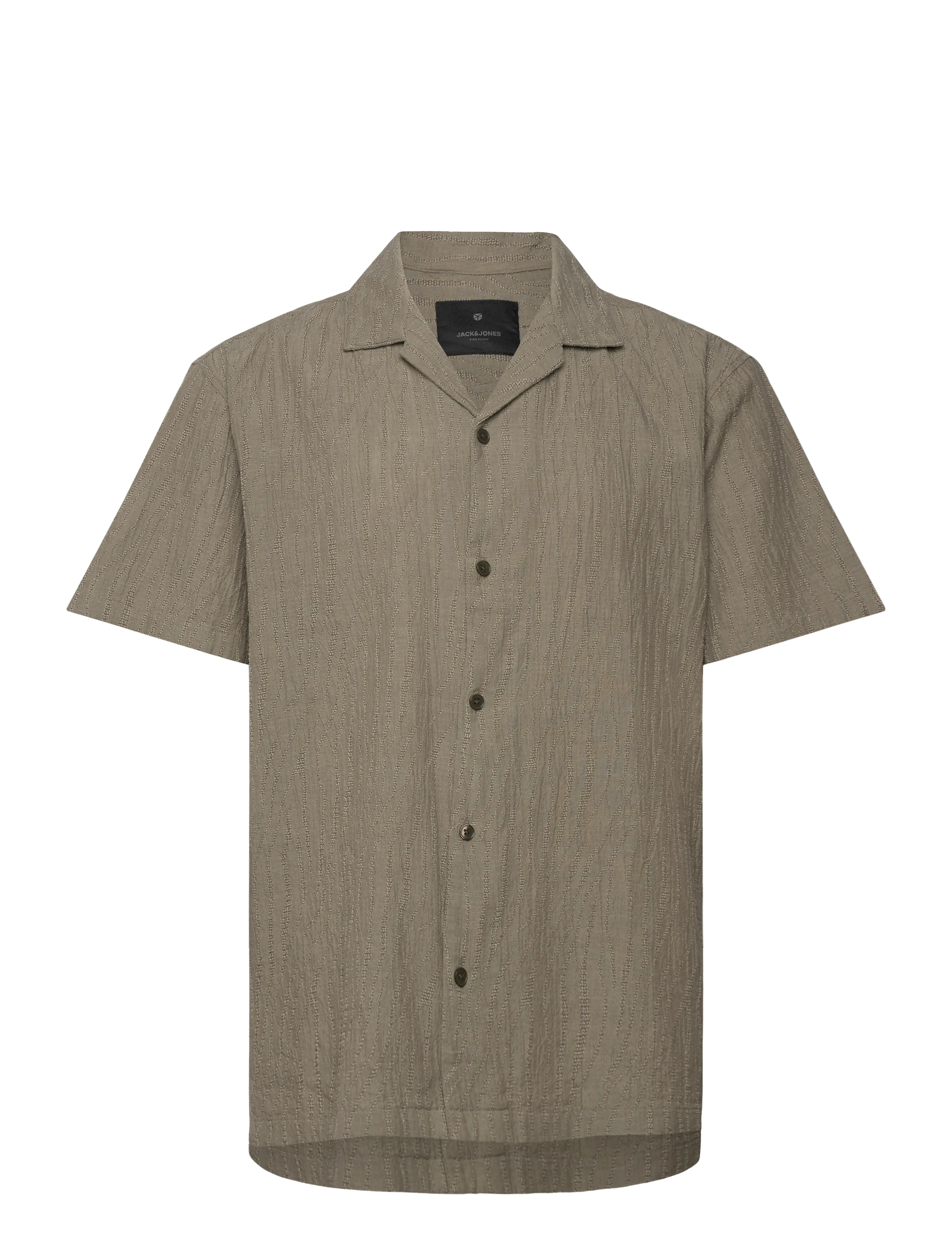 Jack & Jones JPRBLAJAKE JACQUARD S/S SHIRT - Shirts - SMOKEY OLIVE / khaki/green