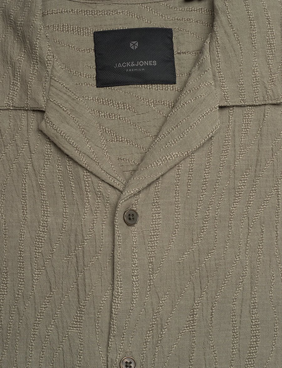 Jack & Jones - JPRBLAJAKE JACQUARD S/S SHIRT - chemises à manches courtes - smokey olive - 2