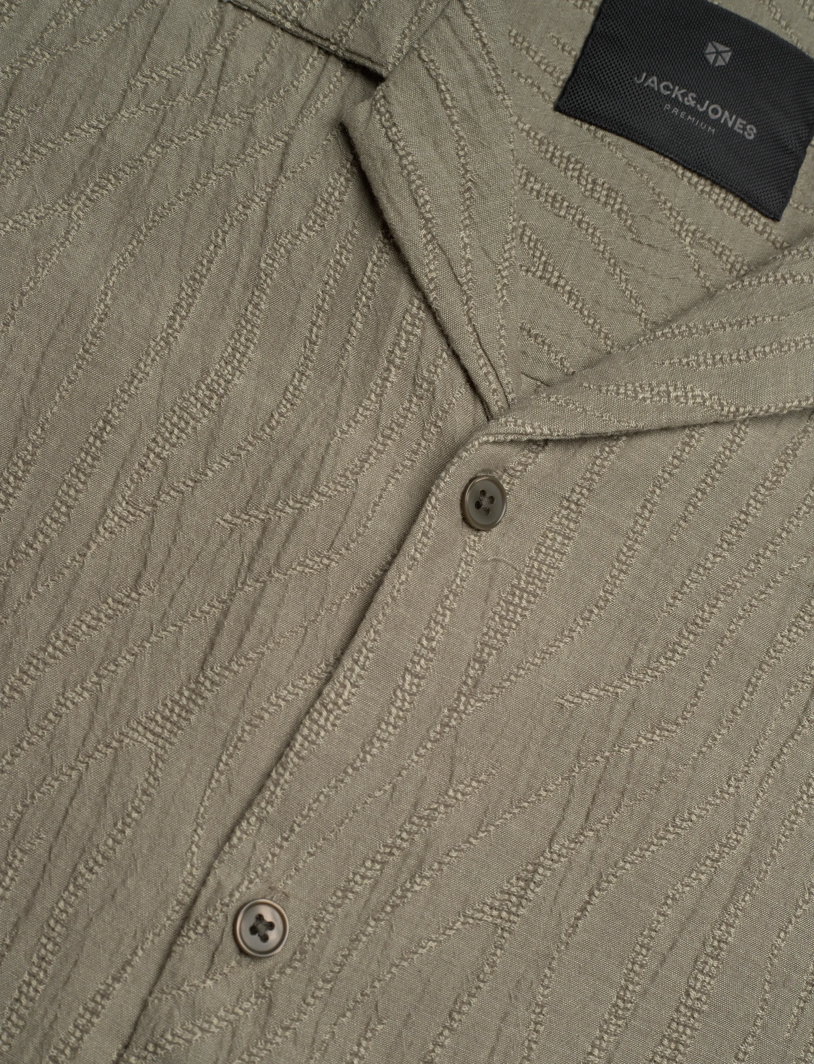 Jack & Jones - JPRBLAJAKE JACQUARD S/S SHIRT - chemises à manches courtes - smokey olive - 3