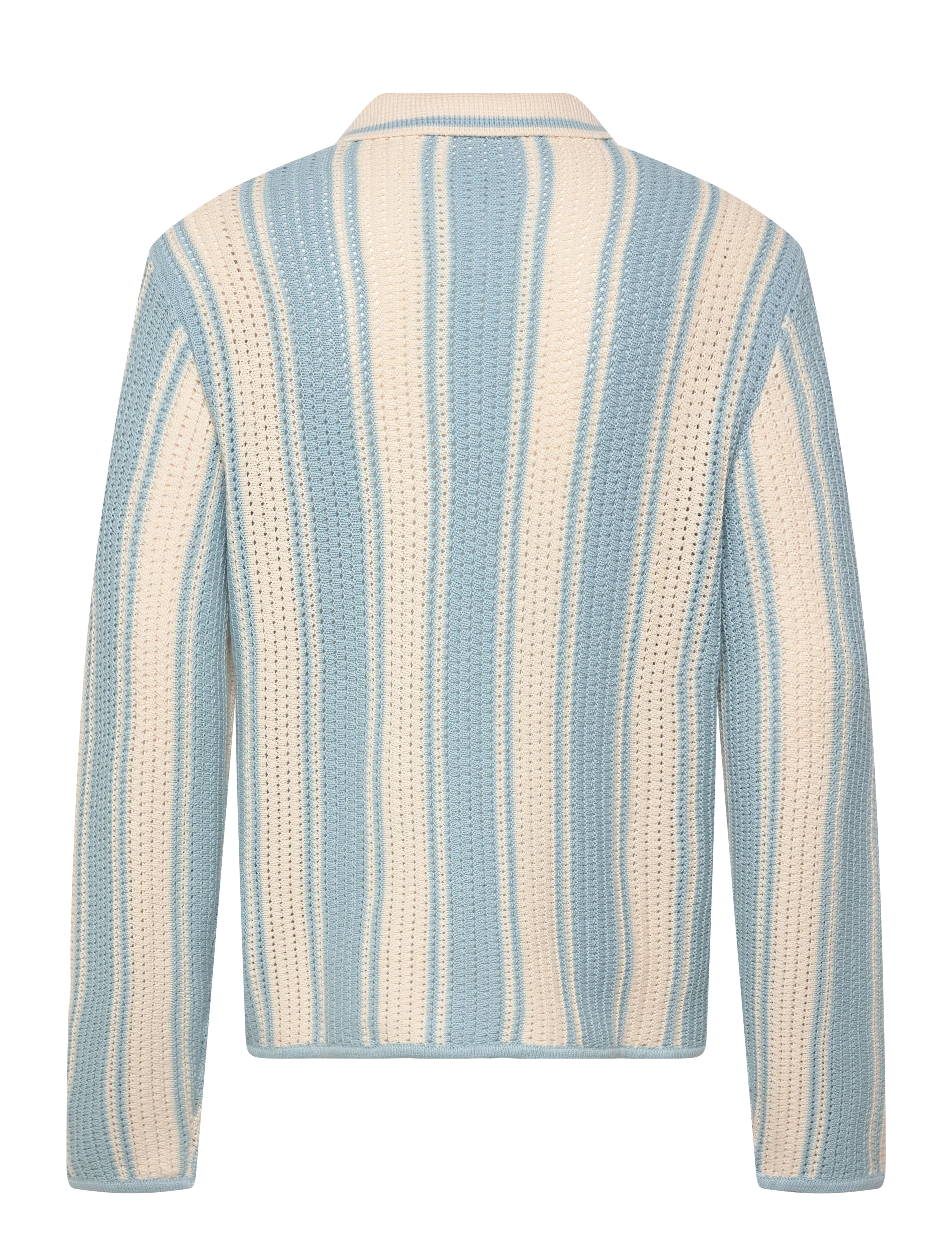 Jack & Jones - JORUPSTATE KNIT STRIPE POLO - pikkade varrukatega kootud polosärgid - cashmere blue - 2