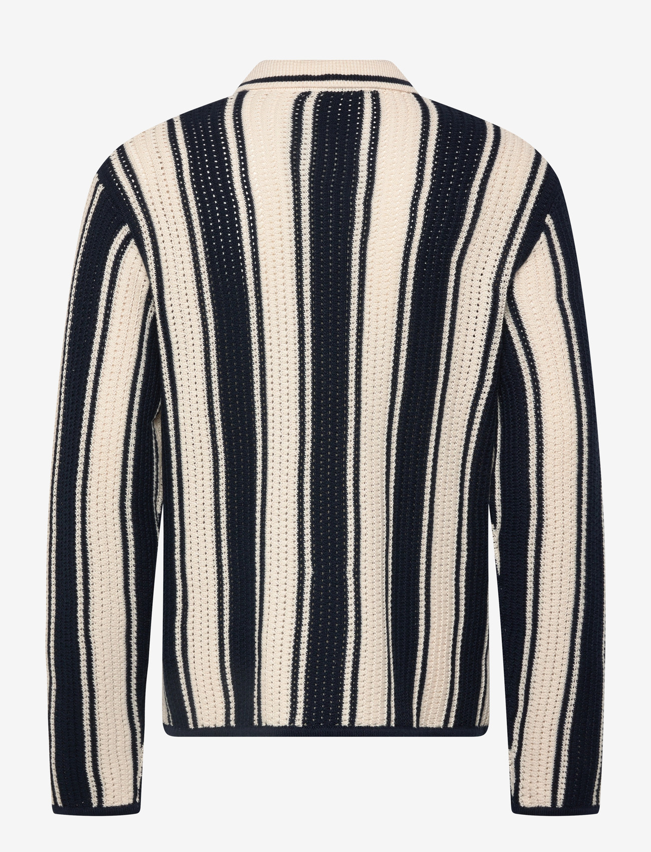 Jack & Jones - JORUPSTATE KNIT STRIPE POLO - pikkade varrukatega kootud polosärgid - sky captain - 2