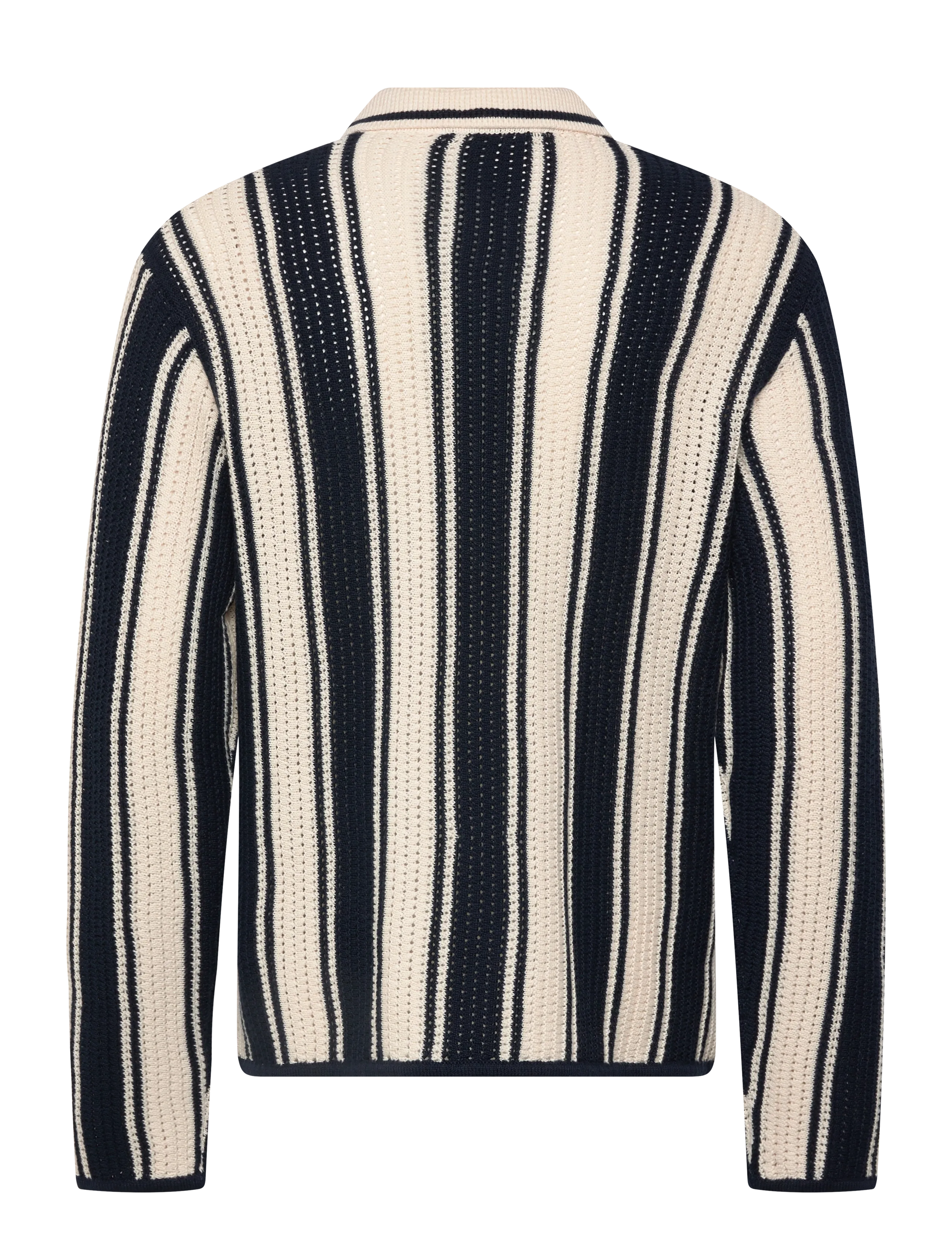 Jack & Jones - JORUPSTATE KNIT STRIPE POLO - långärmade stickade pikétröjor - sky captain - 2