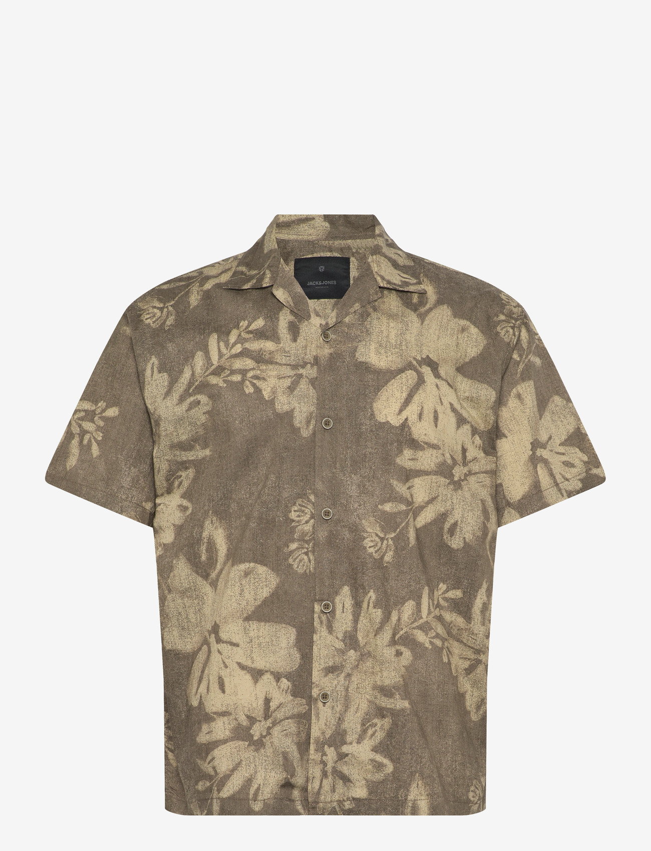 Jack & Jones - JPRBLAVENICE PRINT S/S SHIRT - mønstrede skjorter - smokey olive - 0