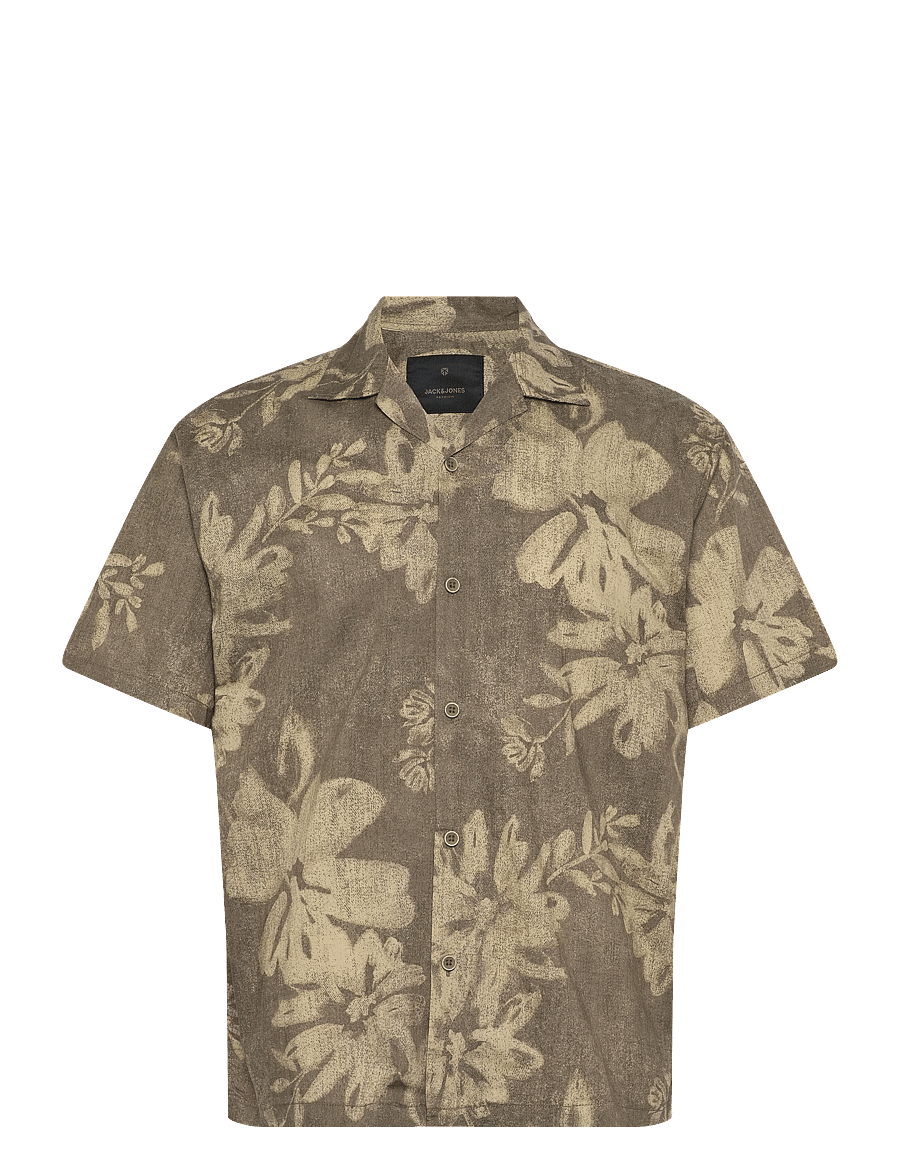 Jack & Jones - JPRBLAVENICE PRINT S/S SHIRT - hemden mit muster - smokey olive - 0