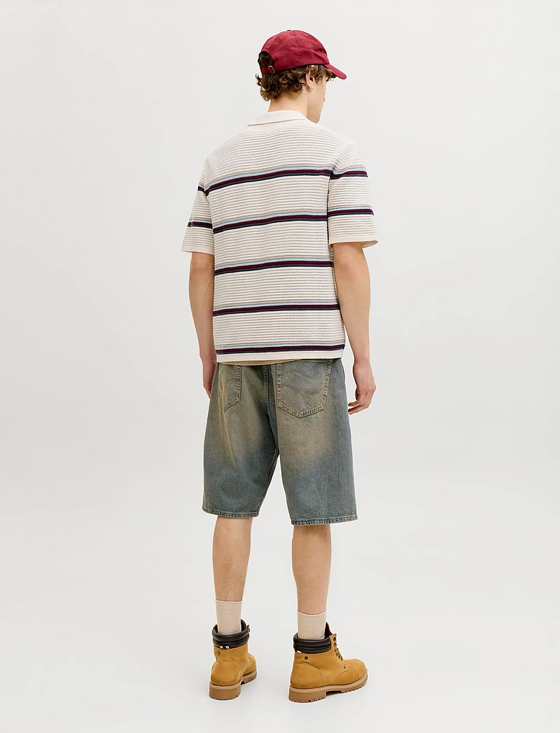 Jack & Jones - JORMAINE KNIT STRIPE POLO SN - knitted polos - sea salt - 2