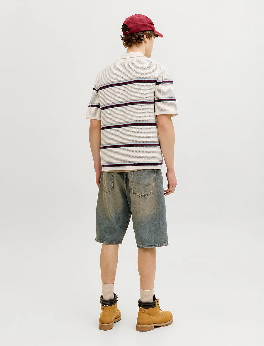 Jack & Jones - JORMAINE KNIT STRIPE POLO SN - kootud polosärgid - sea salt - 2