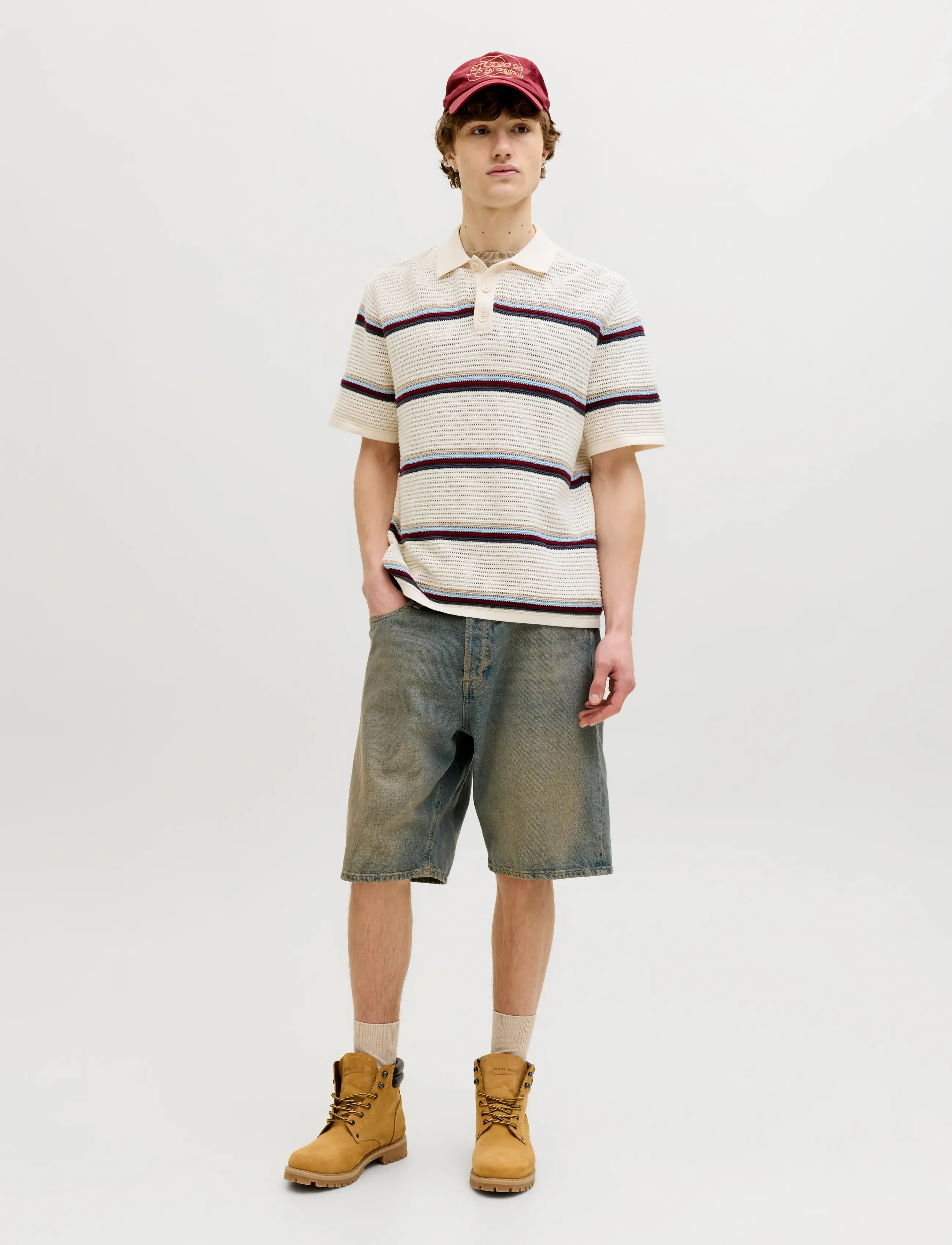 Jack & Jones - JORMAINE KNIT STRIPE POLO SN - kootud polosärgid - sea salt - 3