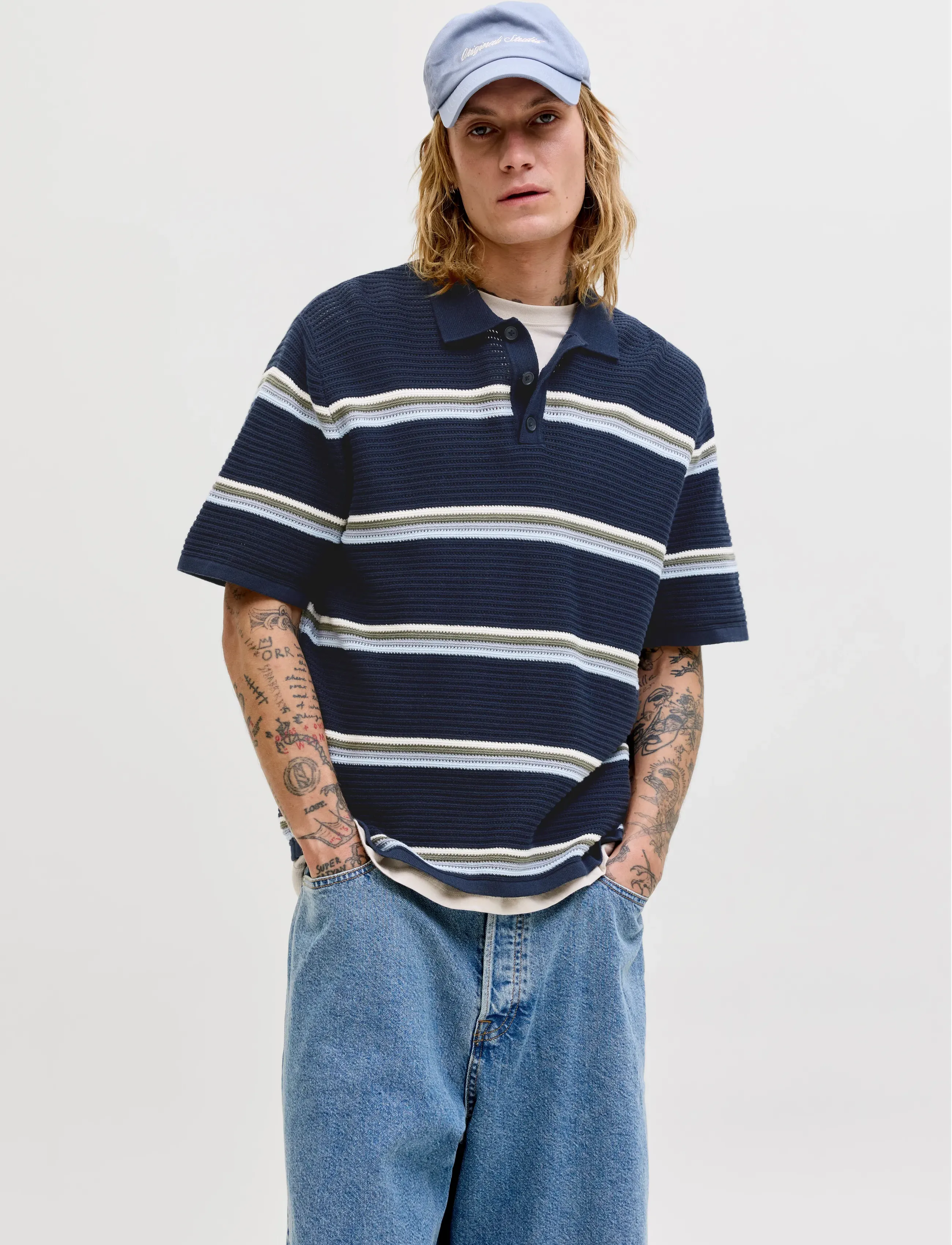 T-shirt 'JORMaine' nattblå / duvblå / pastellblå 2