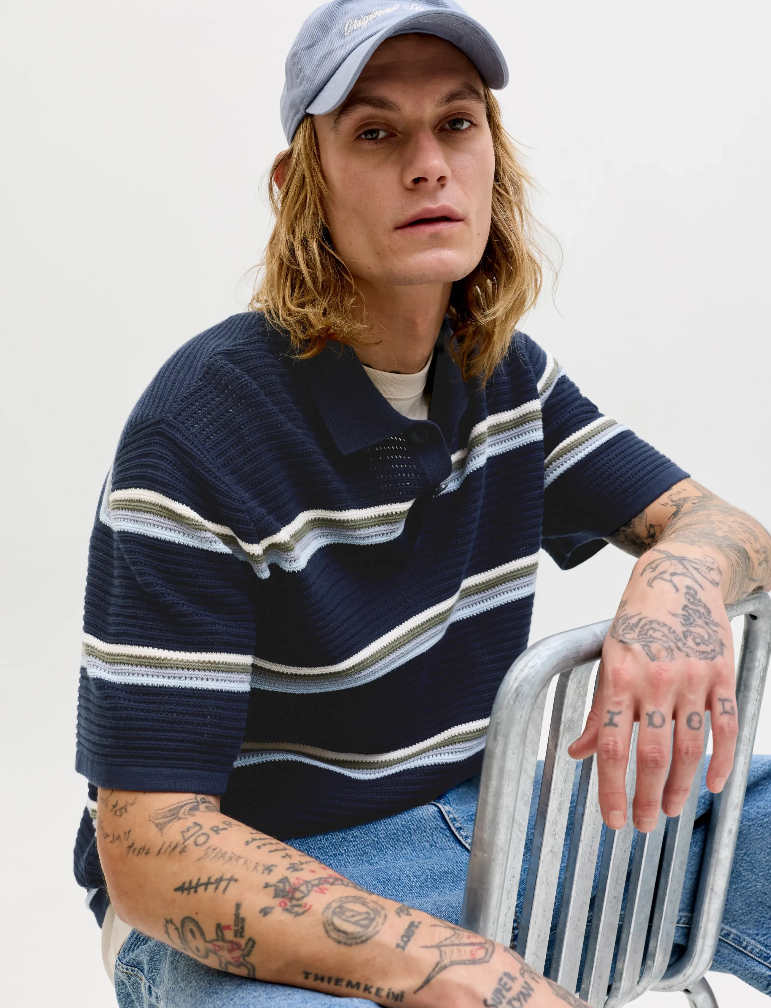 T-shirt 'JORMaine' nattblå / duvblå / pastellblå 6