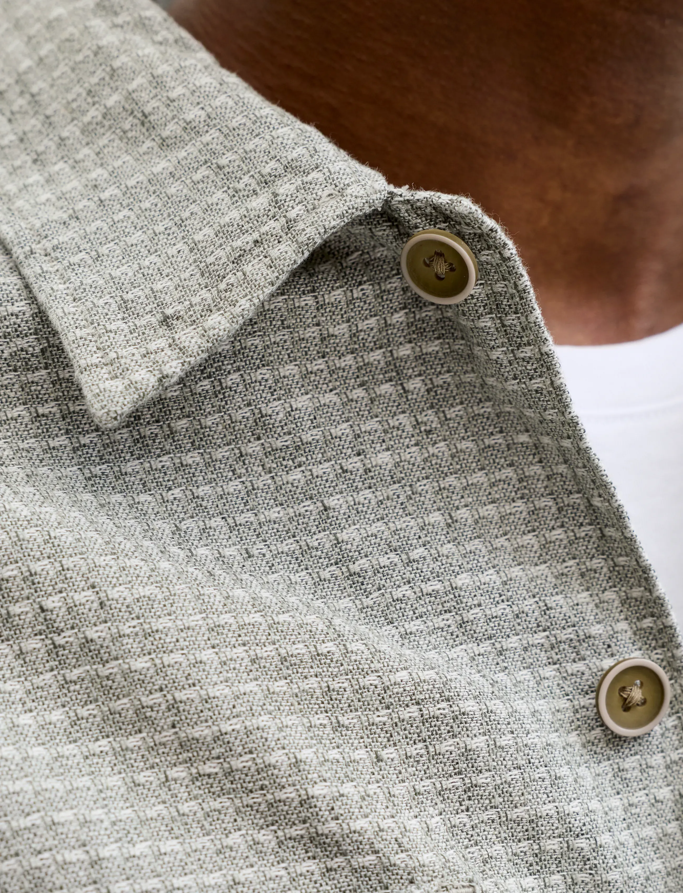 Jack & Jones - JPRBLAMATT LINEN BLEND L/S OVERSHIRT SN - nos éditoriaux - smokey olive - 5