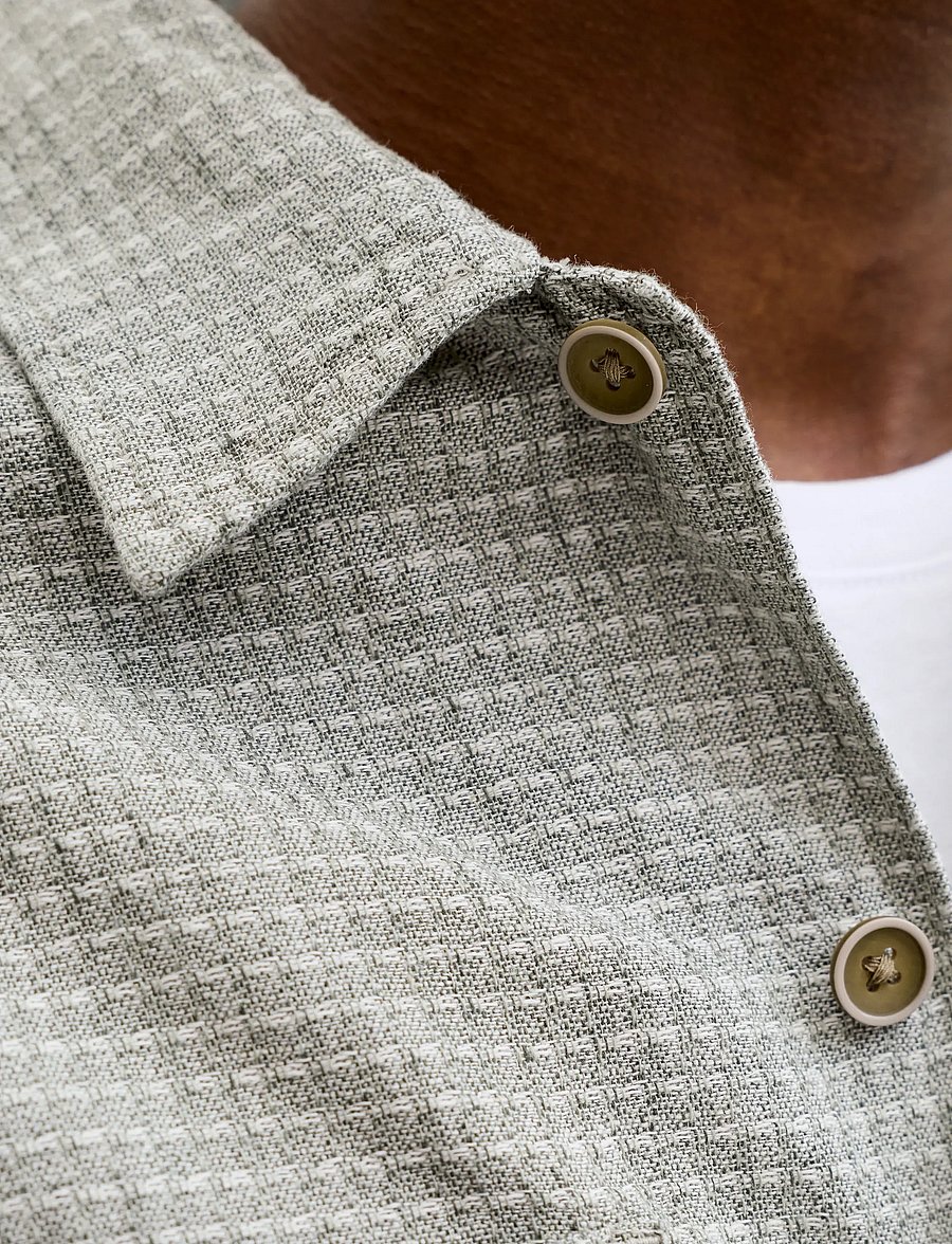Jack & Jones - JPRBLAMATT LINEN BLEND L/S OVERSHIRT SN - nos éditoriaux - smokey olive - 5