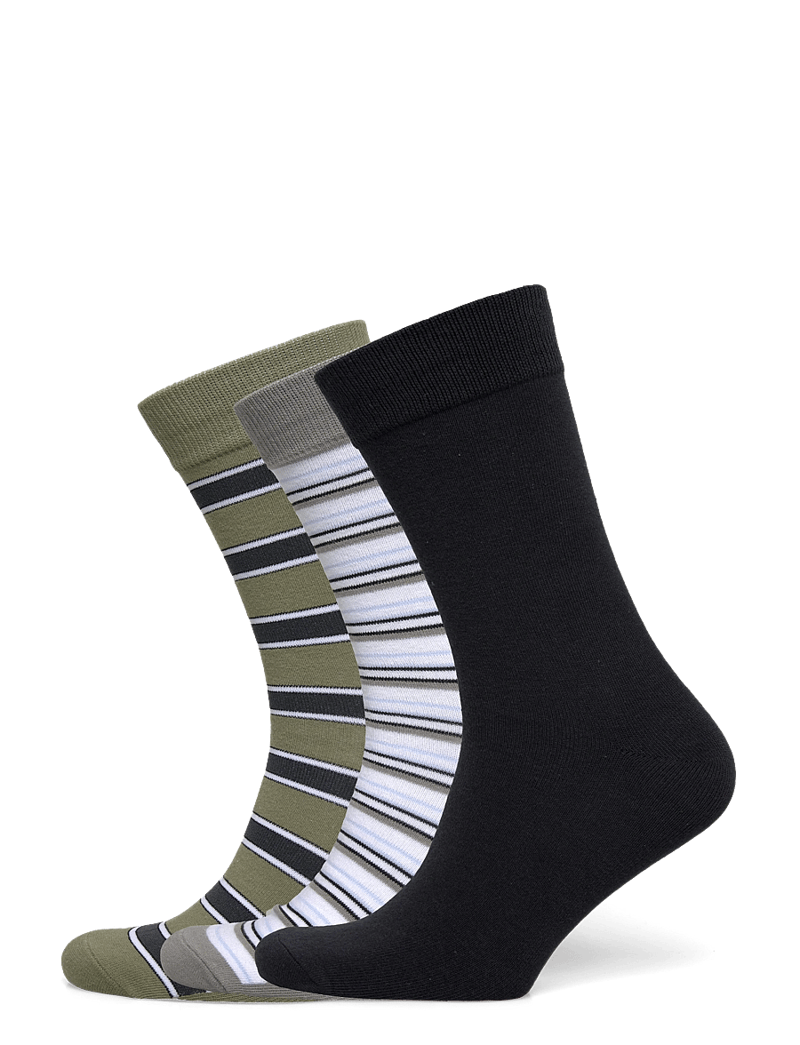 Jack & Jones - JACJEREMY STRIPED SOCKS 3 PACK - sokker - sea spray - 0