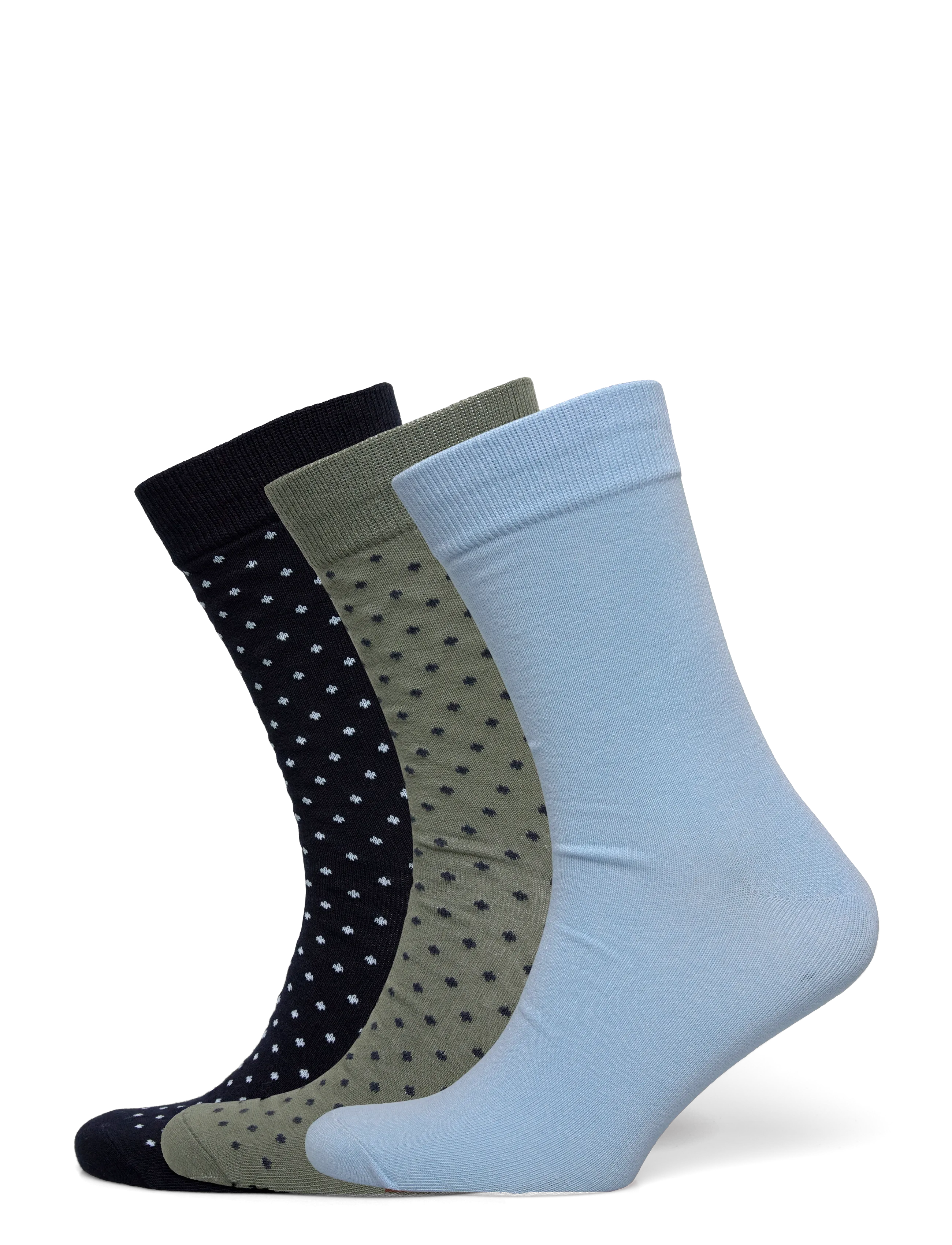 Jack & Jones Jacpete Dot Socks 3 Pack, Mænd, Prikkede Strømper 3-Pak, Sort, Str: ONE SIZE