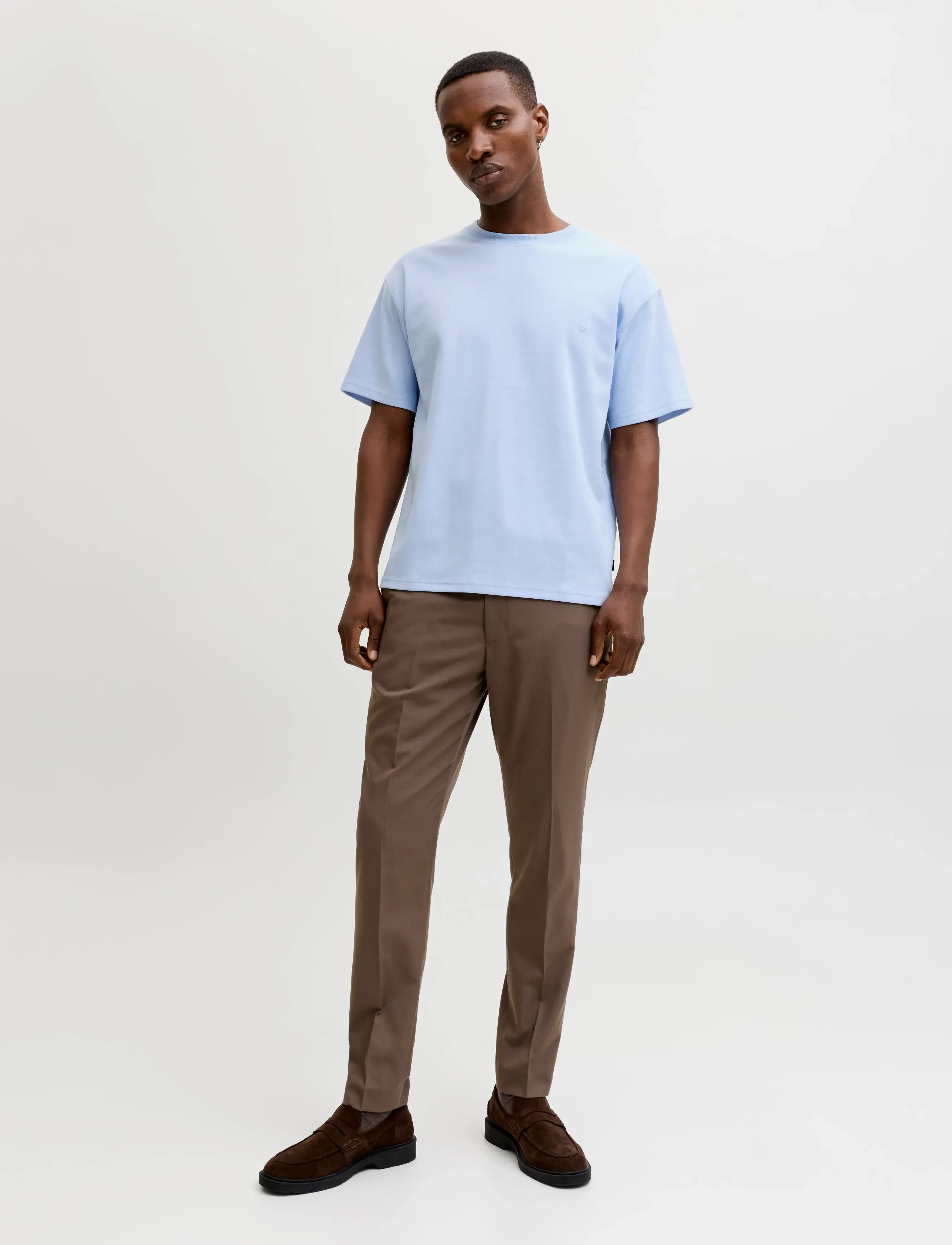 Jack & Jones - JPRBLAETHAN SS LOGO TEE SN - lühikeste varrukatega t-särgid - chambray blue - 3