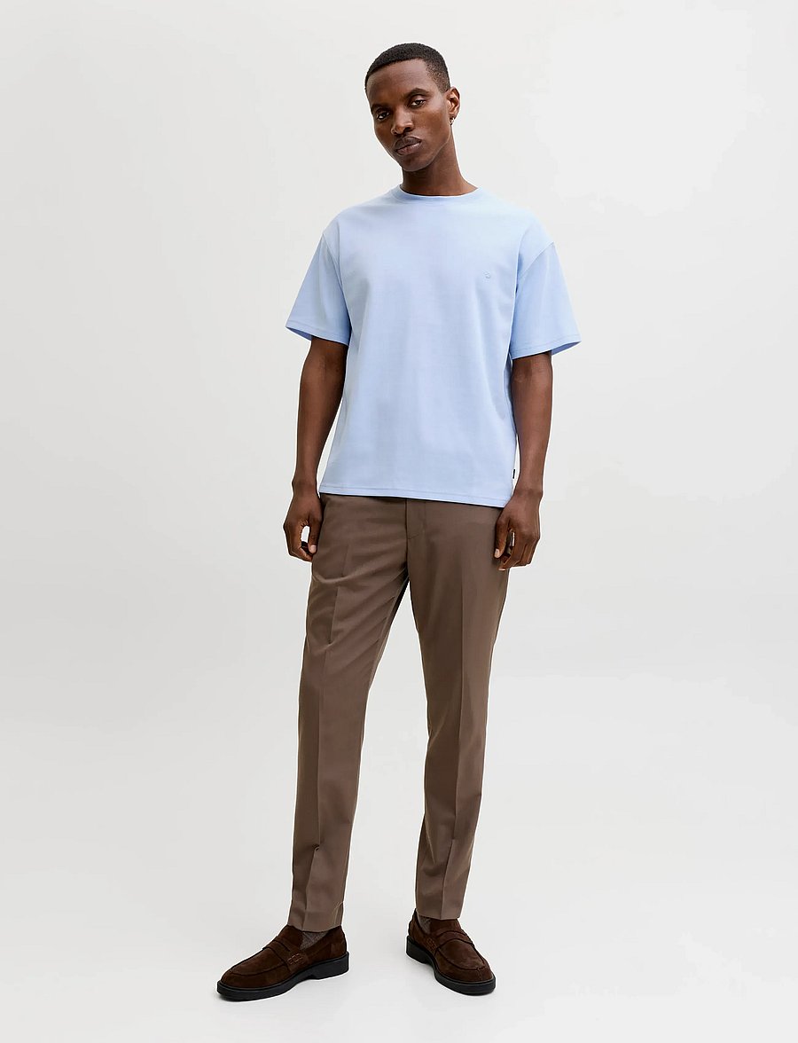 Jack & Jones - JPRBLAETHAN SS LOGO TEE SN - lühikeste varrukatega t-särgid - chambray blue - 3
