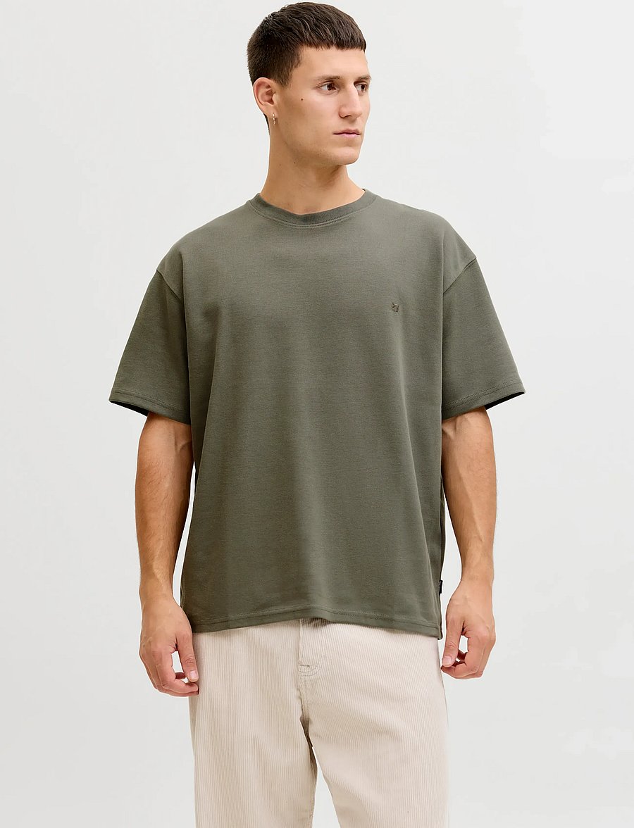 Jack & Jones - JPRBLAETHAN SS LOGO TEE SN - kurzärmelig - smokey olive - 0