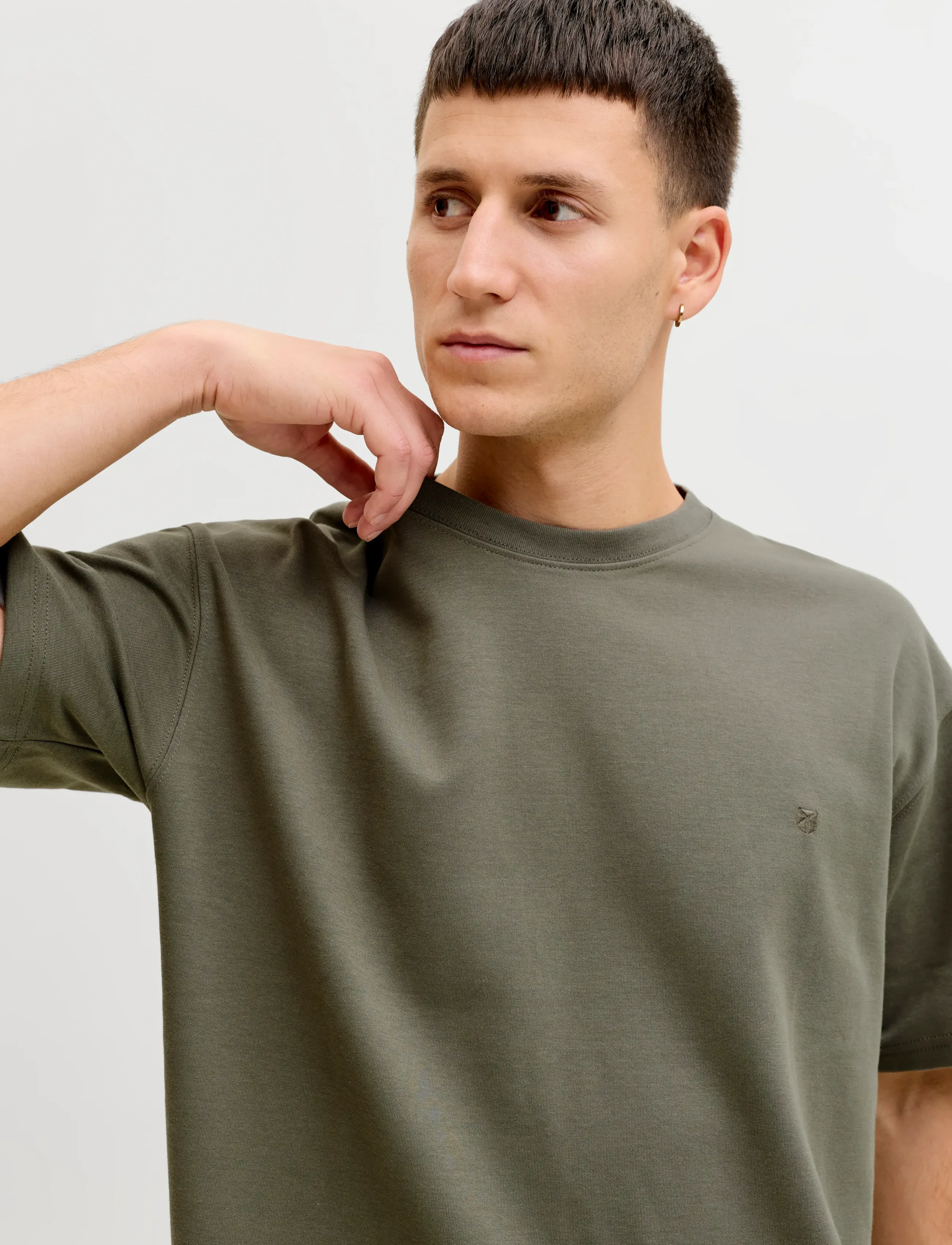 Jack & Jones - JPRBLAETHAN SS LOGO TEE SN - short-sleeved t-shirts - smokey olive - 5