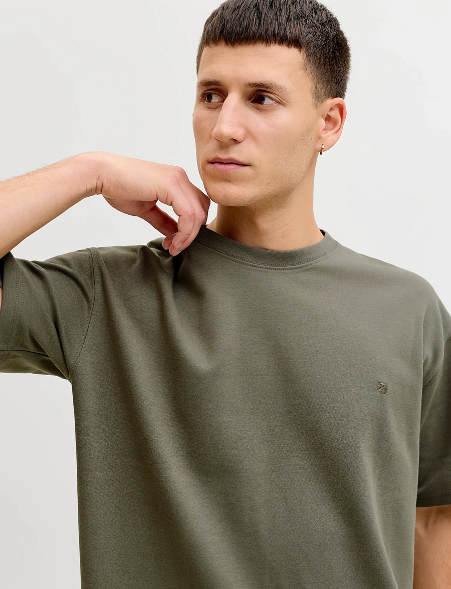 Jack & Jones - JPRBLAETHAN SS LOGO TEE SN - kurzärmelig - smokey olive - 5