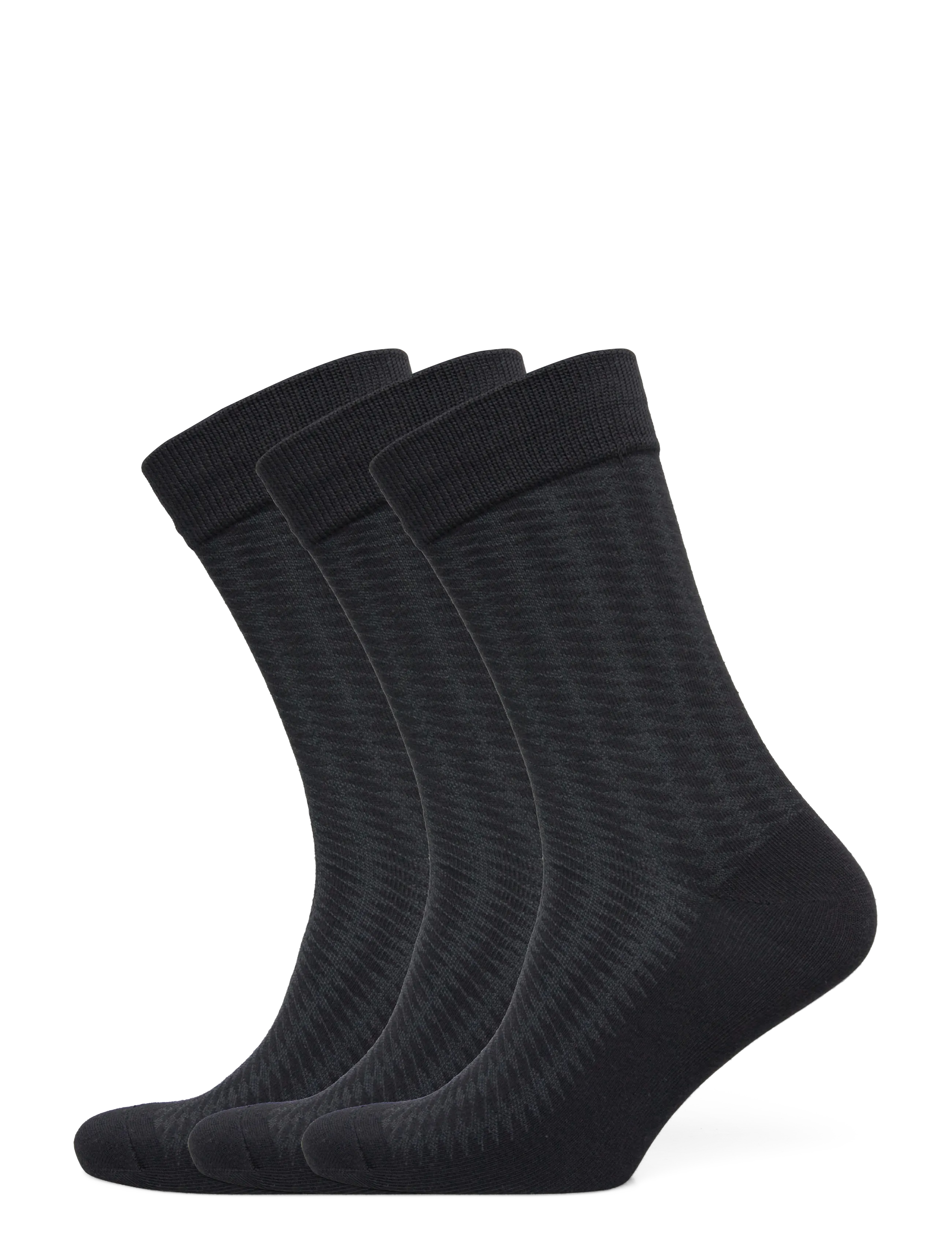 Jack & Jones JACDIAMOND STRUCTURE SOCKS 3 PACK SN - Lange strømper - BLACK / black