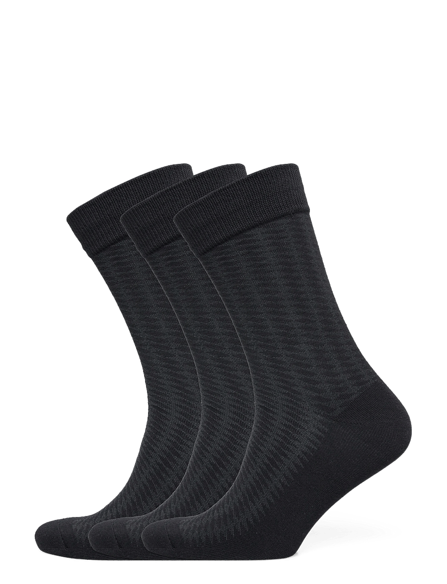 Jack & Jones - JACDIAMOND STRUCTURE SOCKS 3 PACK SN - tennissocken - black - 0