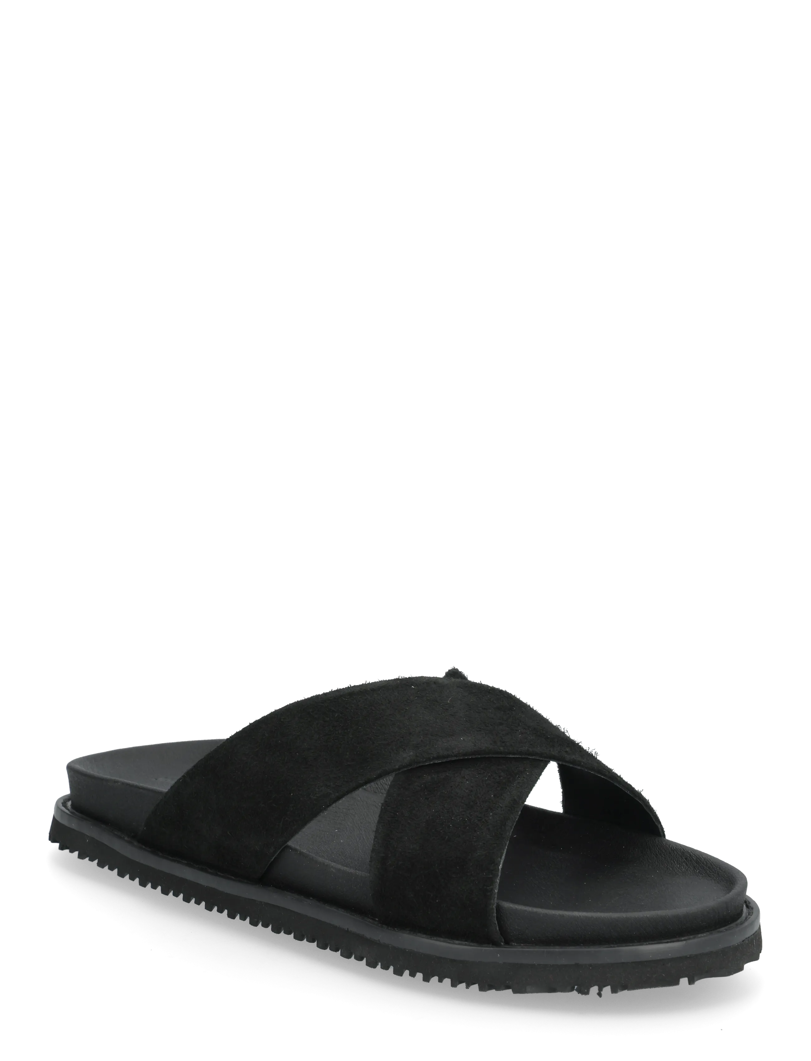 Jack & Jones JFWNICE SUEDE SANDAL - Summer shoes - BLACK / black