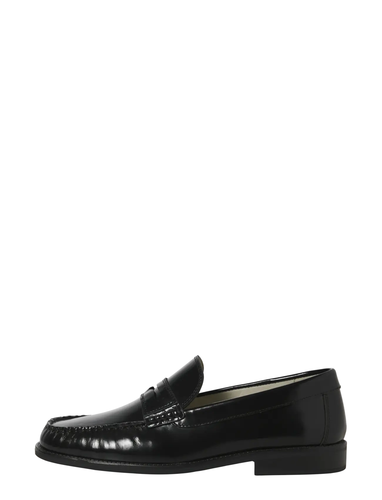 Jack & Jones JFWPENNYBAR LEATHER LOAFER SN - Loafers - BLACK / black