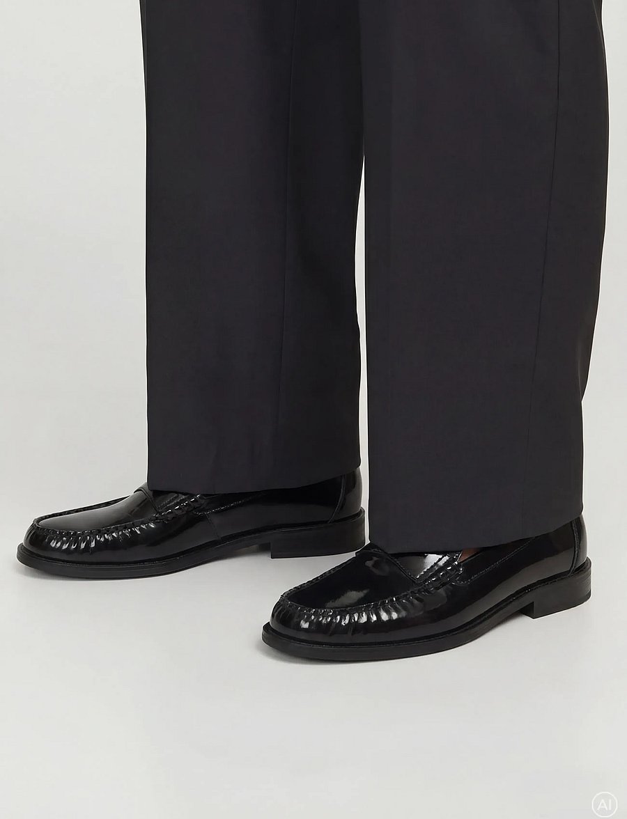 Jack & Jones - JFWPENNYBAR LEATHER LOAFER SN - kollektioner - black - 0