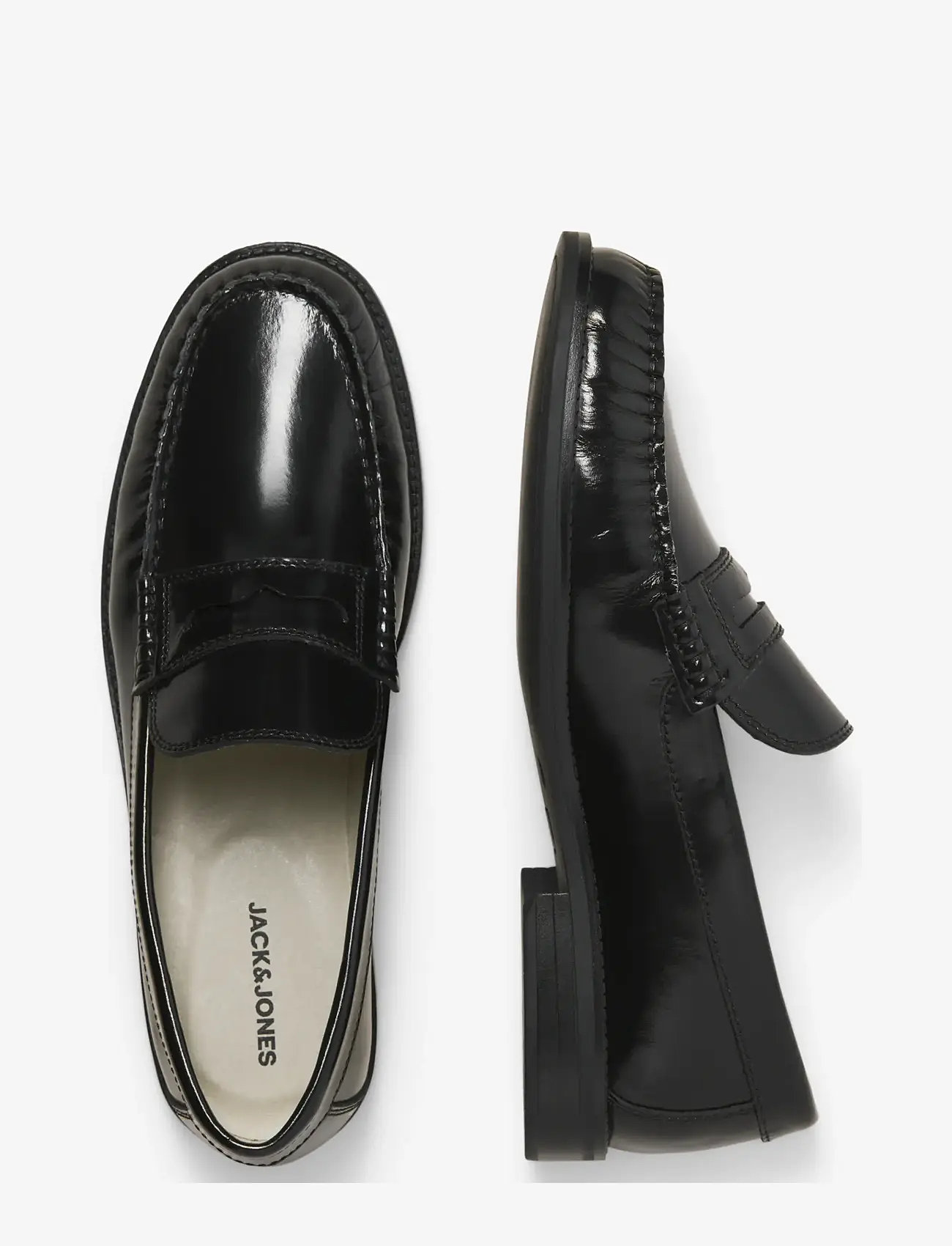 Jack & Jones - JFWPENNYBAR LEATHER LOAFER SN - kollektioner - black - 5