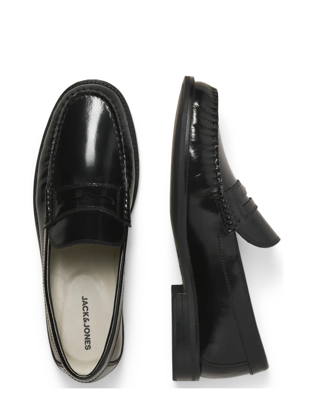 Jack & Jones - JFWPENNYBAR LEATHER LOAFER SN - kollektioner - black - 5