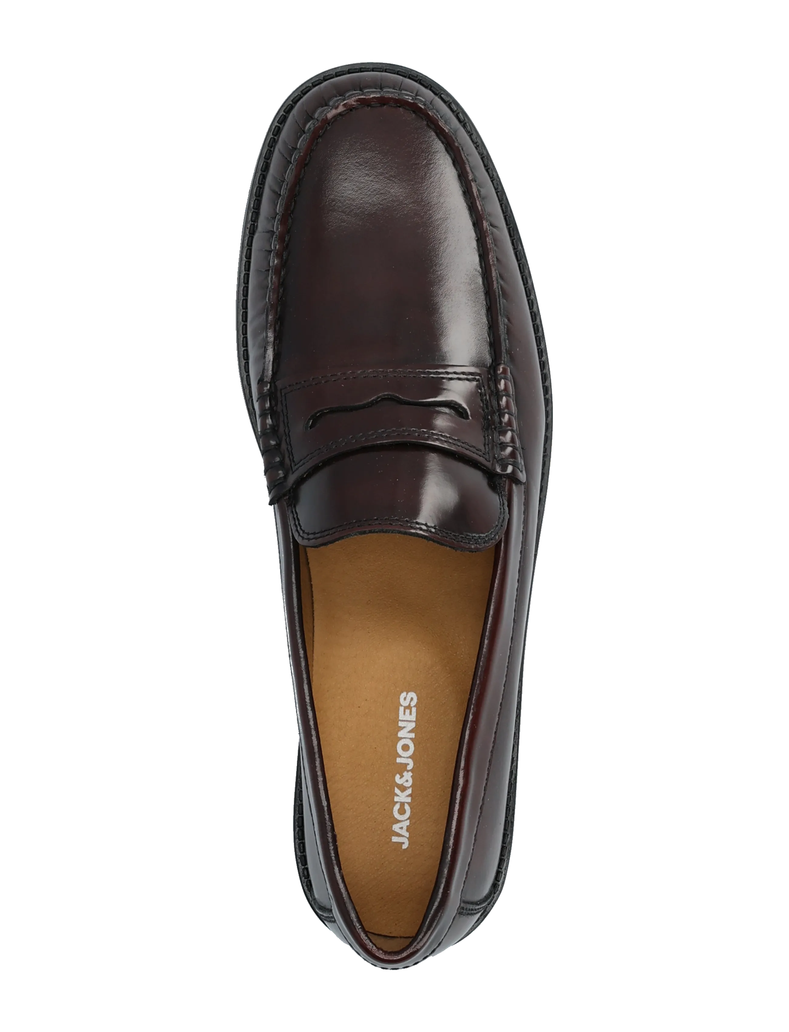 Jack & Jones - JFWPENNYBAR LEATHER LOAFER SN - kollektsioonid - oxblood red - 3