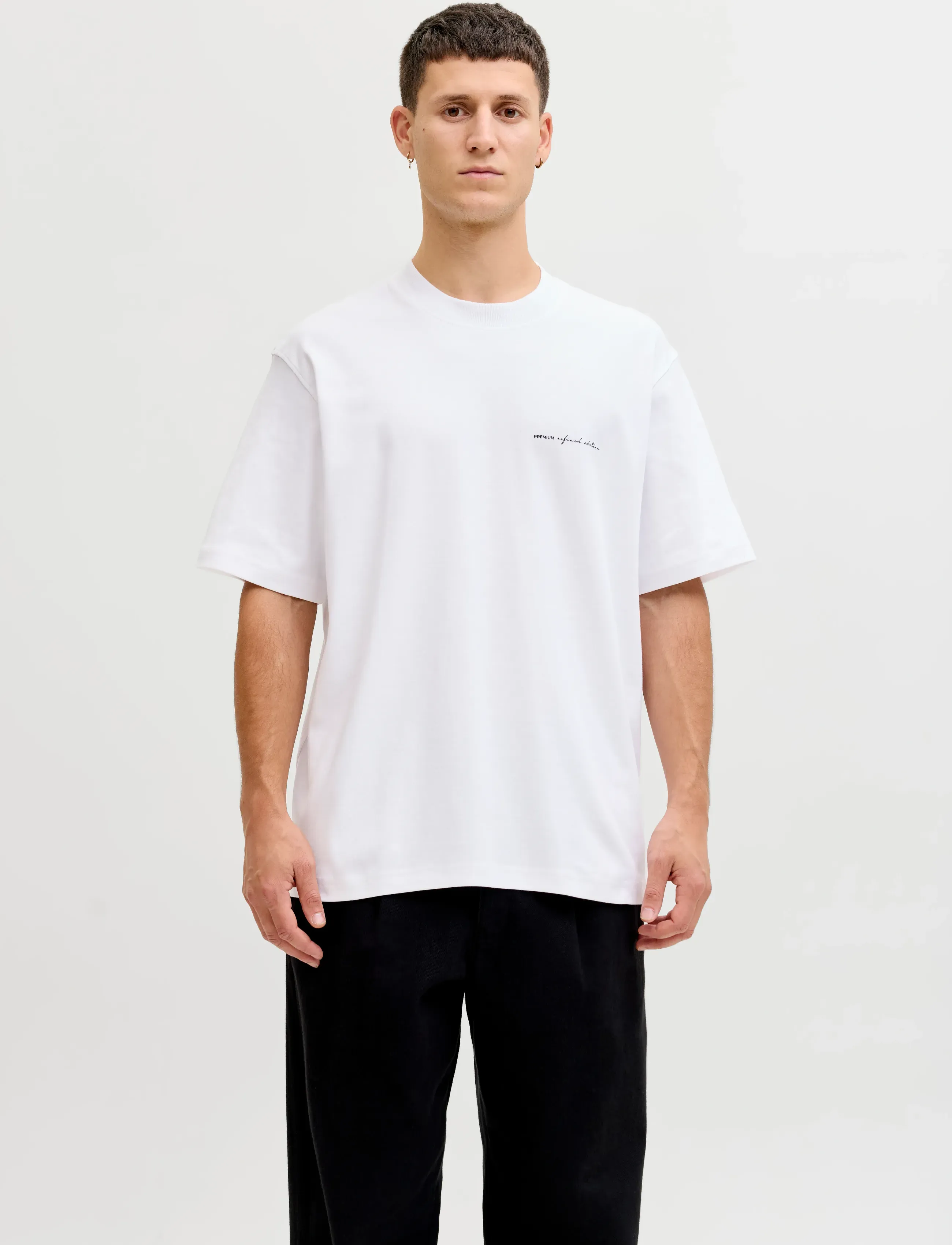Jack & Jones JPRBLAOWEN SS BRANDING TEE SN - T-shirts - BRIGHT WHITE / white