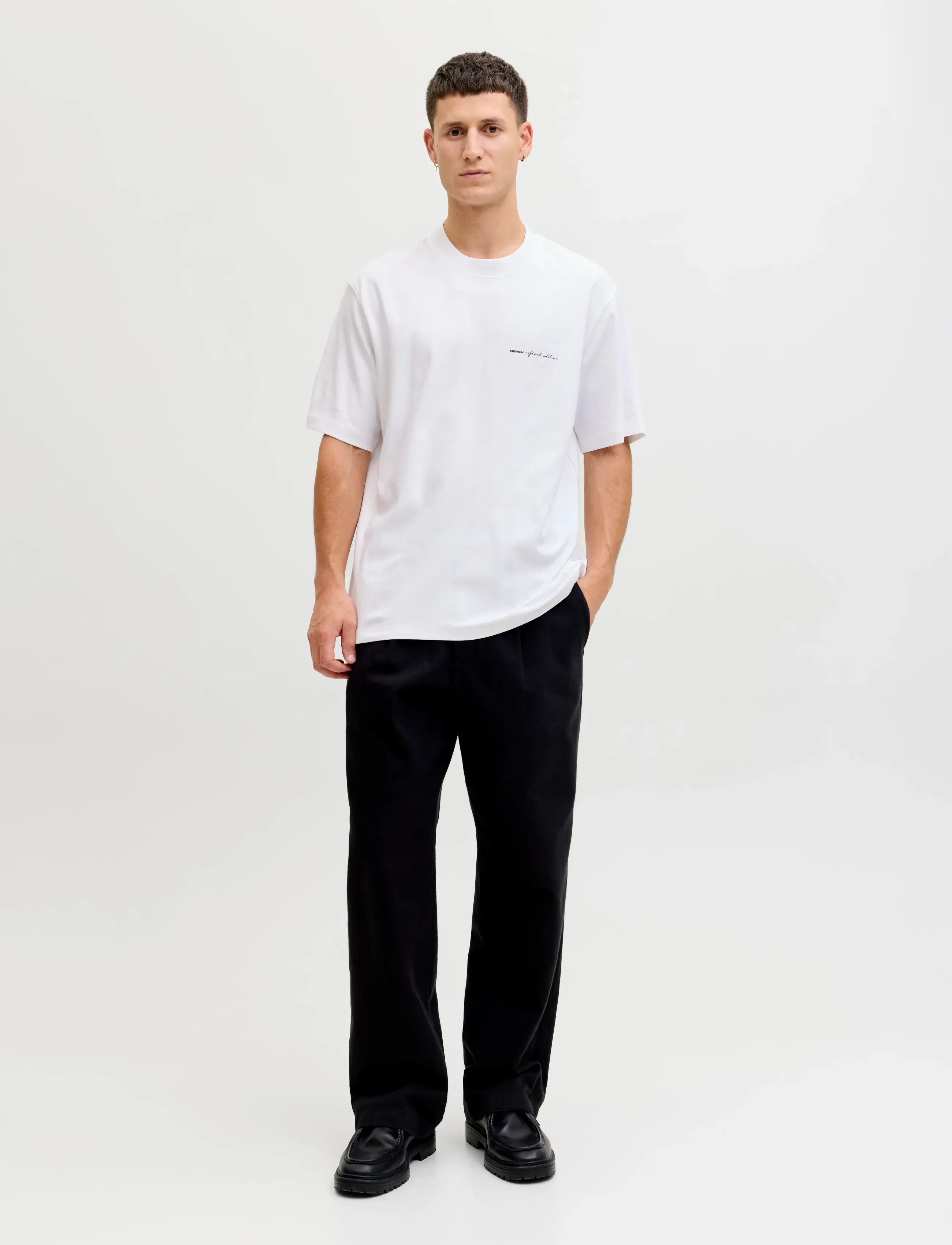 Jack & Jones - JPRBLAOWEN SS BRANDING TEE SN - kortærmede t-shirts - bright white - 3