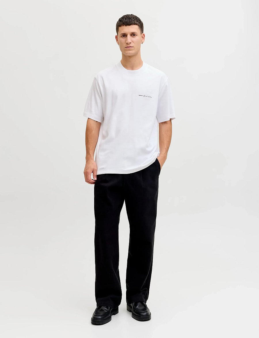 Jack & Jones - JPRBLAOWEN SS BRANDING TEE SN - kortærmede t-shirts - bright white - 3