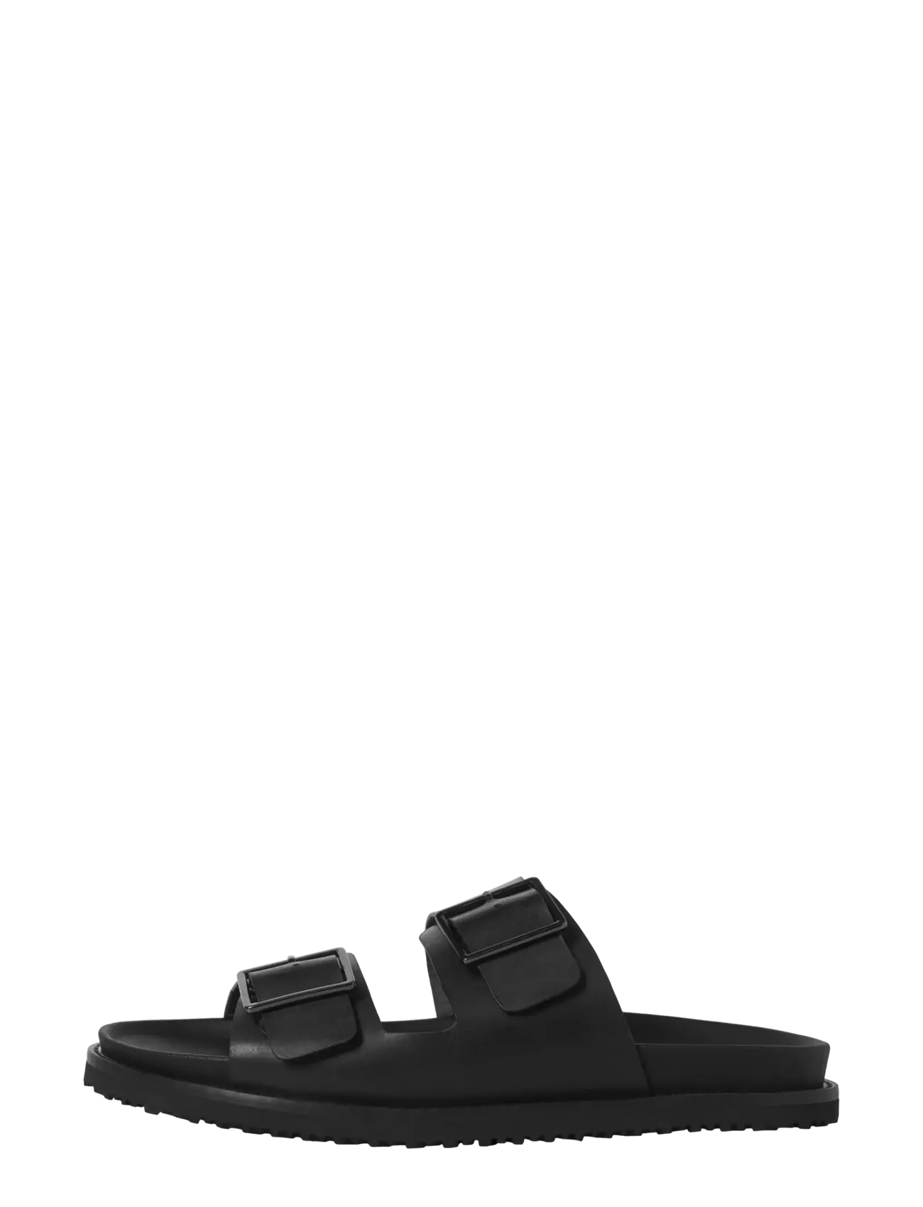 Jack & Jones JFWVENICE LEATHER SANDAL - Looks for less - BLACK / black